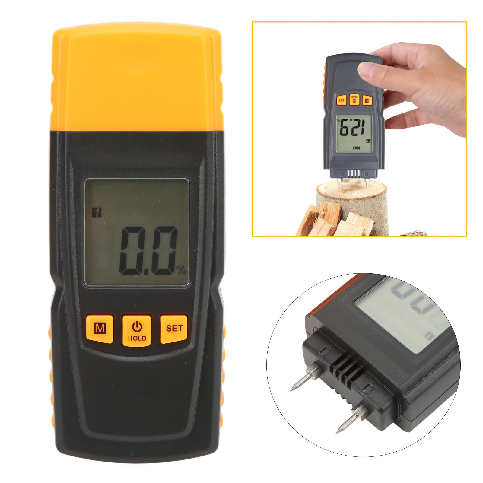 Gm605 Hygrometer, Feuchtigkeitsmesser Und Tragbares Digitales Elektrisches Messgerät Zur Bestimmung Der Holzdichte