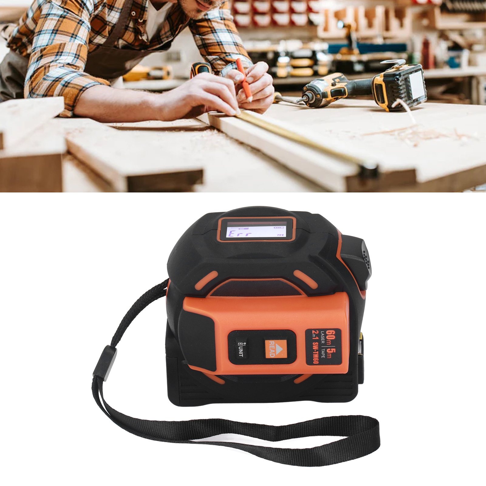 Sw-tm60 Tragbarer Laser-entfernungsmesser, Infrarot-lineal, Tragbares Elektronisches Lineal