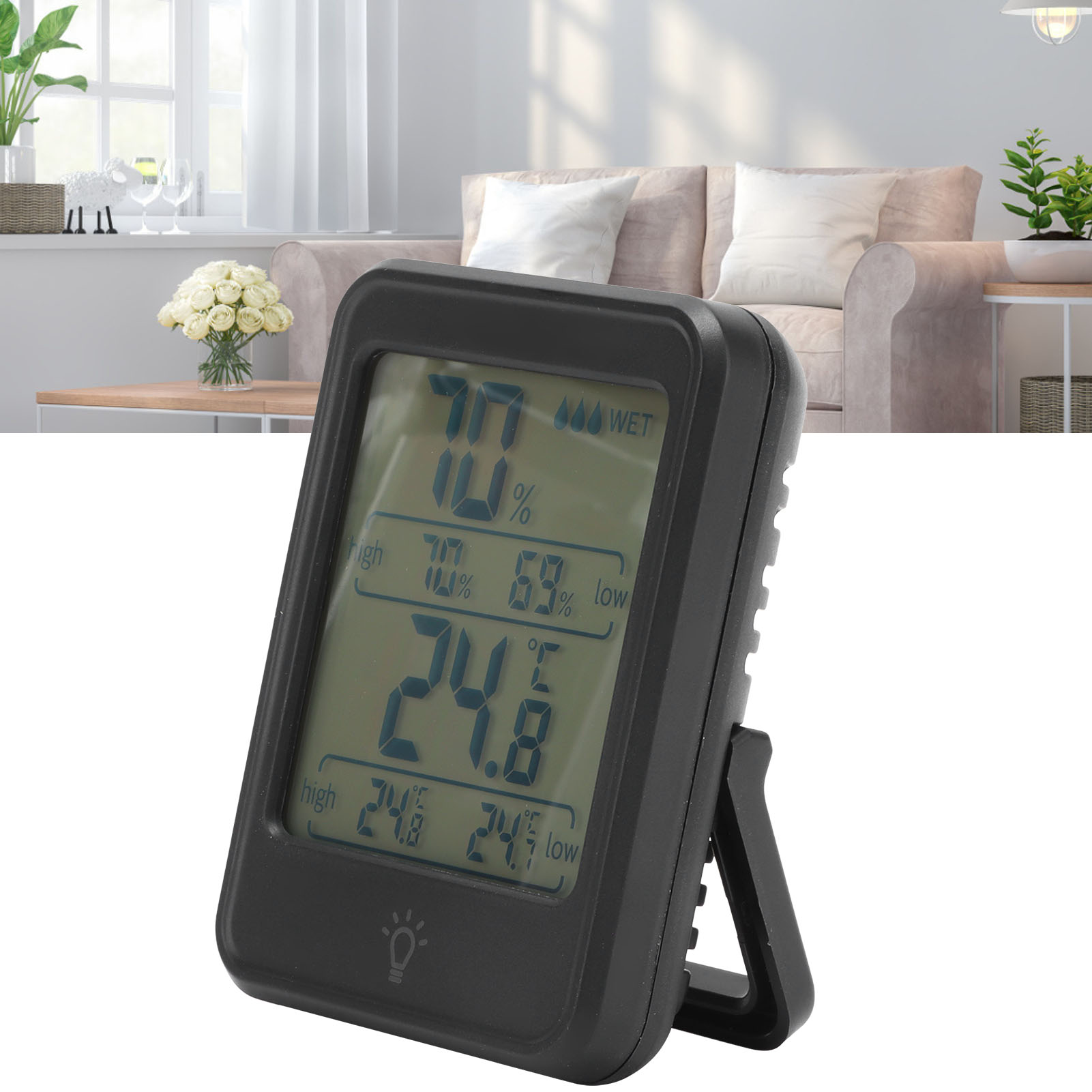 Mc41 Digitales Elektronisches Thermometer Und Hygrometer Für Den Innenbereich Mit Digitalanzeige, Mc41 Schwarz