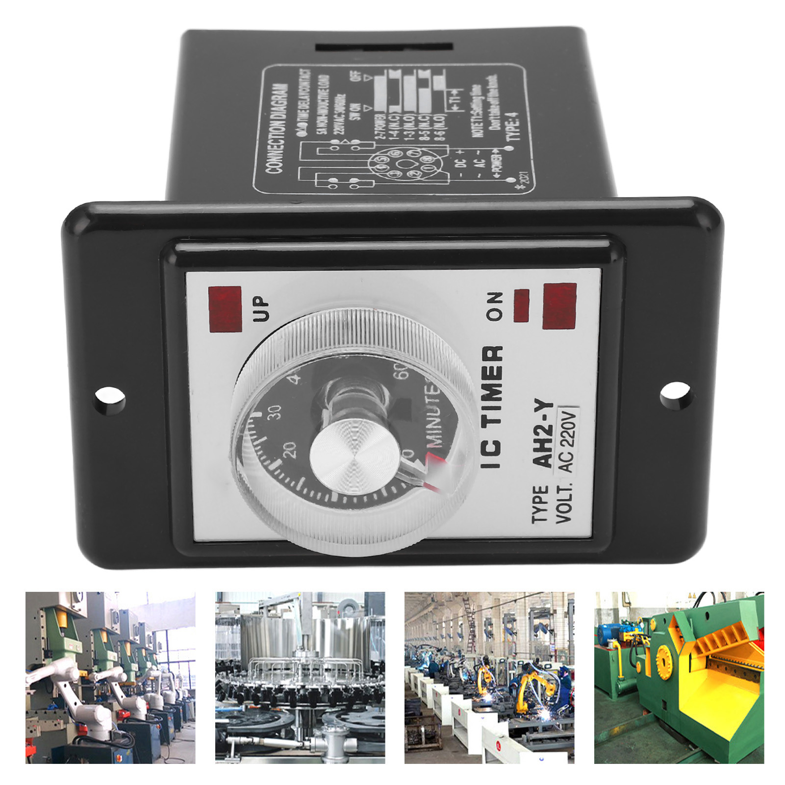 Jyio/匠意源 Ah2-y 60m Miniatur-zeiger-zeitrelais, 8 Pins, 220 V Ac