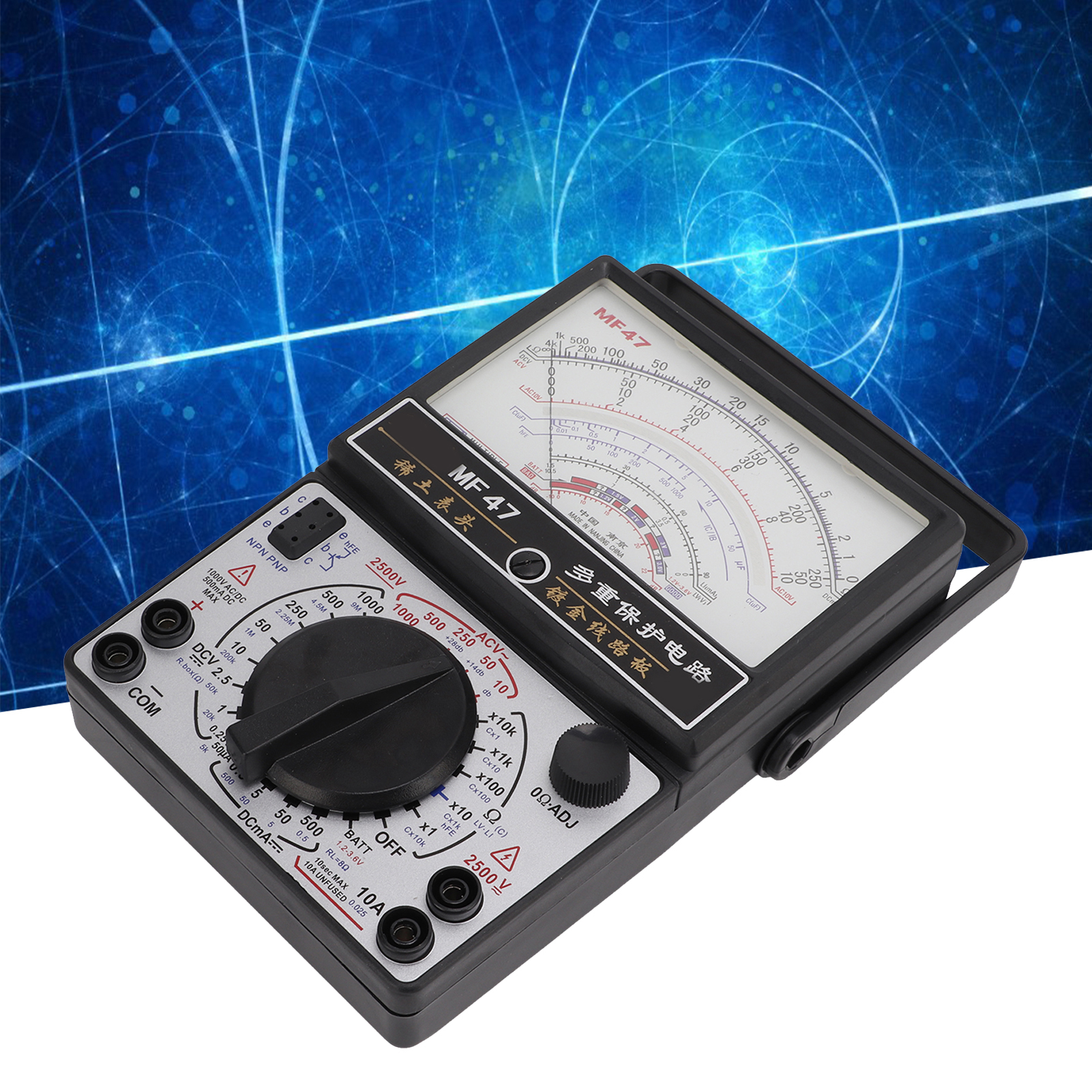 Mf47 Magnetzeiger-multimeter Mit Innenmagnet, Hochpräzises Mechanisches Multimeter, Hitzebeständig Und Vollständig Geschützt