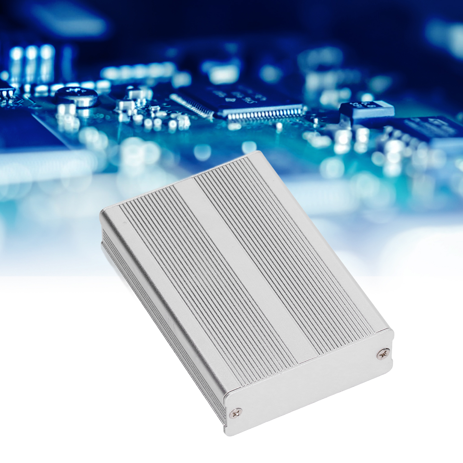 Gehäuse Aus Sandgestrahltem, Silberfarbenem Aluminium Mit Den Maßen 24 X 69 X 100 Mm, Integriertes Aluminiumgehäuse, Aluminium-verkabelungsgehäuse, Aluminium-überspannungsschutzgehäuse, Aluminium-netz