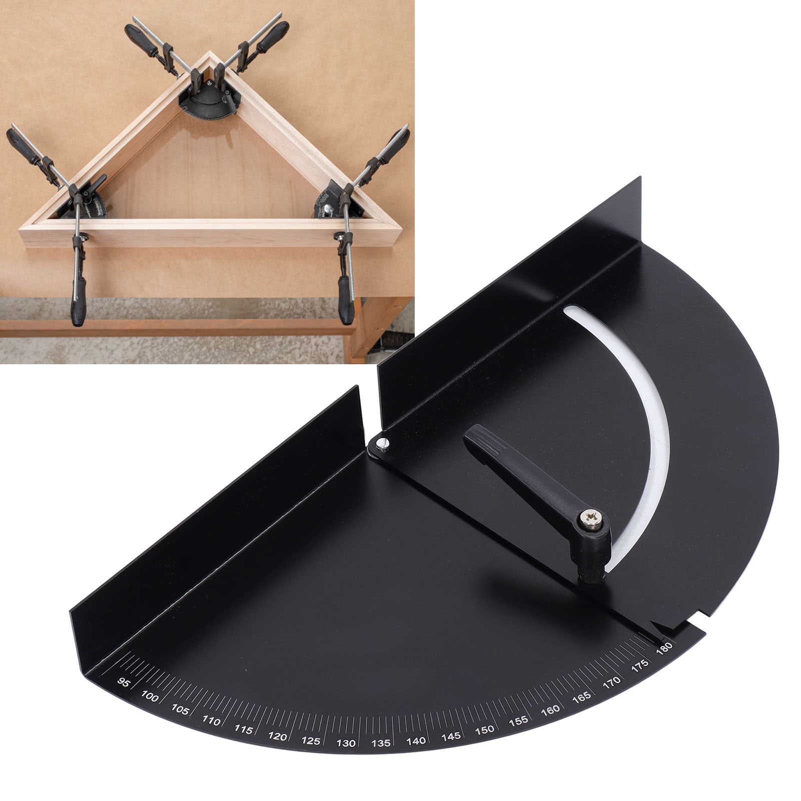 Winkelmesser Mit Variablem Winkel, Winkelmesser Für Die Holzbearbeitung, Rechtwinkliger Winkelmesser, 180°-winkelmesser