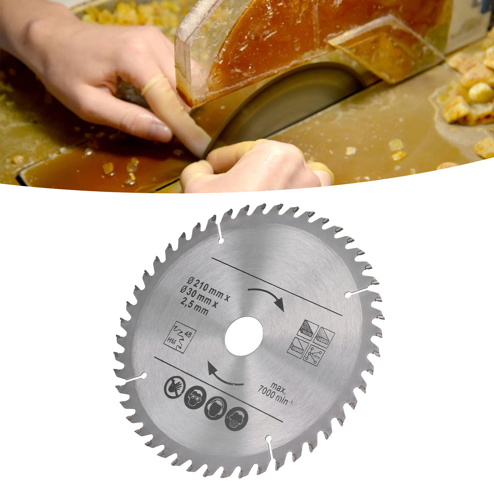 210-mm-hartmetall-kreissägeblatt, 210x48x30-holzsägeblatt