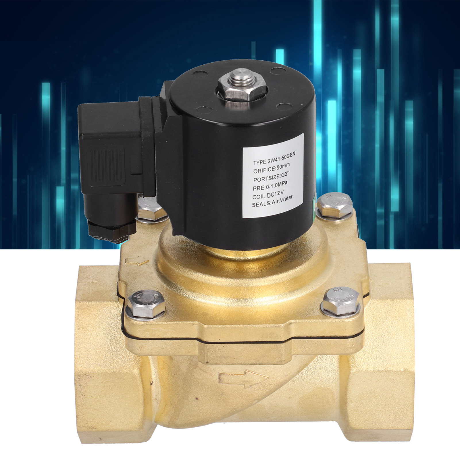 G2"-direktzug-membranmagnetventil 2w41-50gbn, Normalerweise Geschlossen, 12 V Dc
