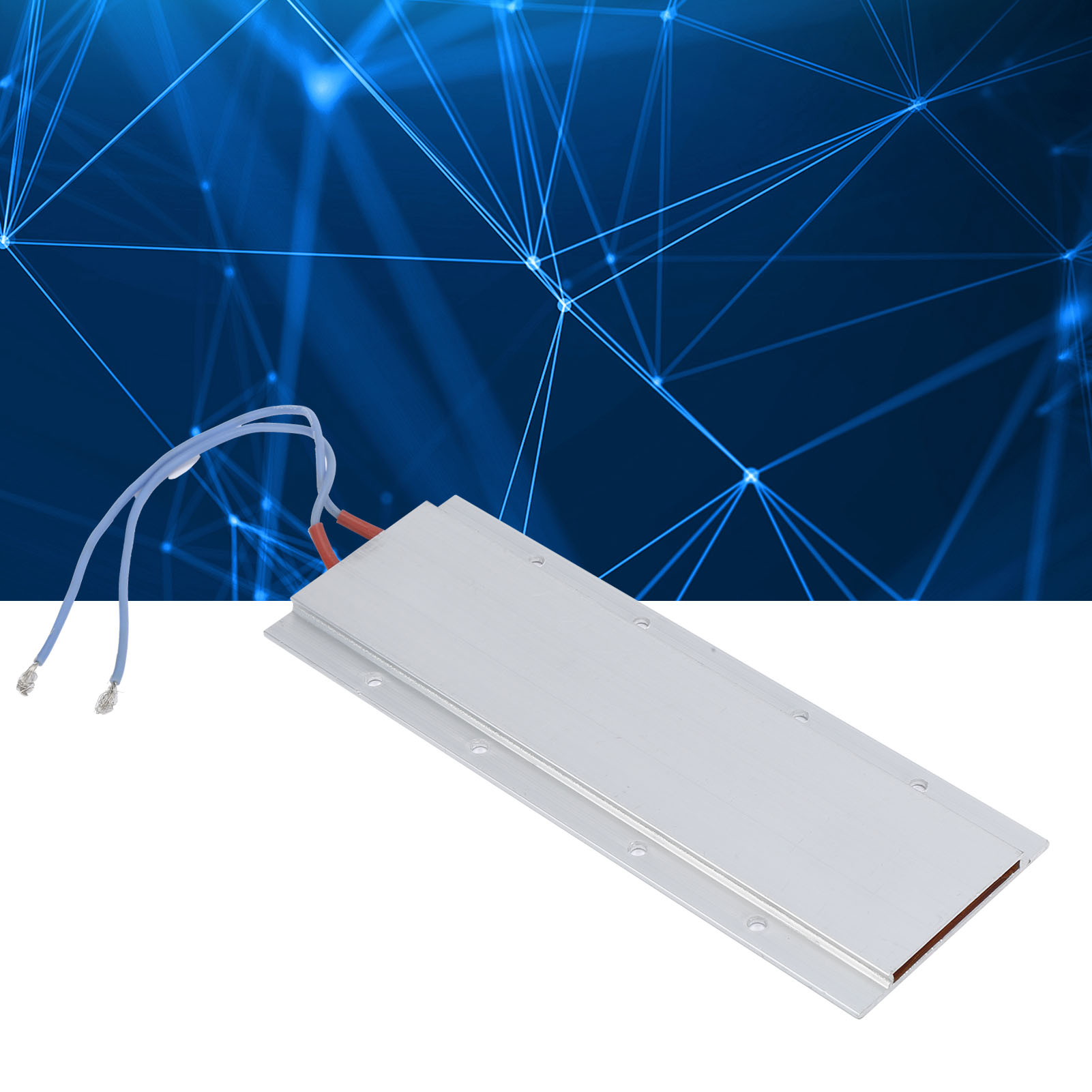 Isolierte Ptc-heizplatte, Aluminiumgehäuse, 170 X 62 X 6 Mm, 220 V Ac, 150 °c