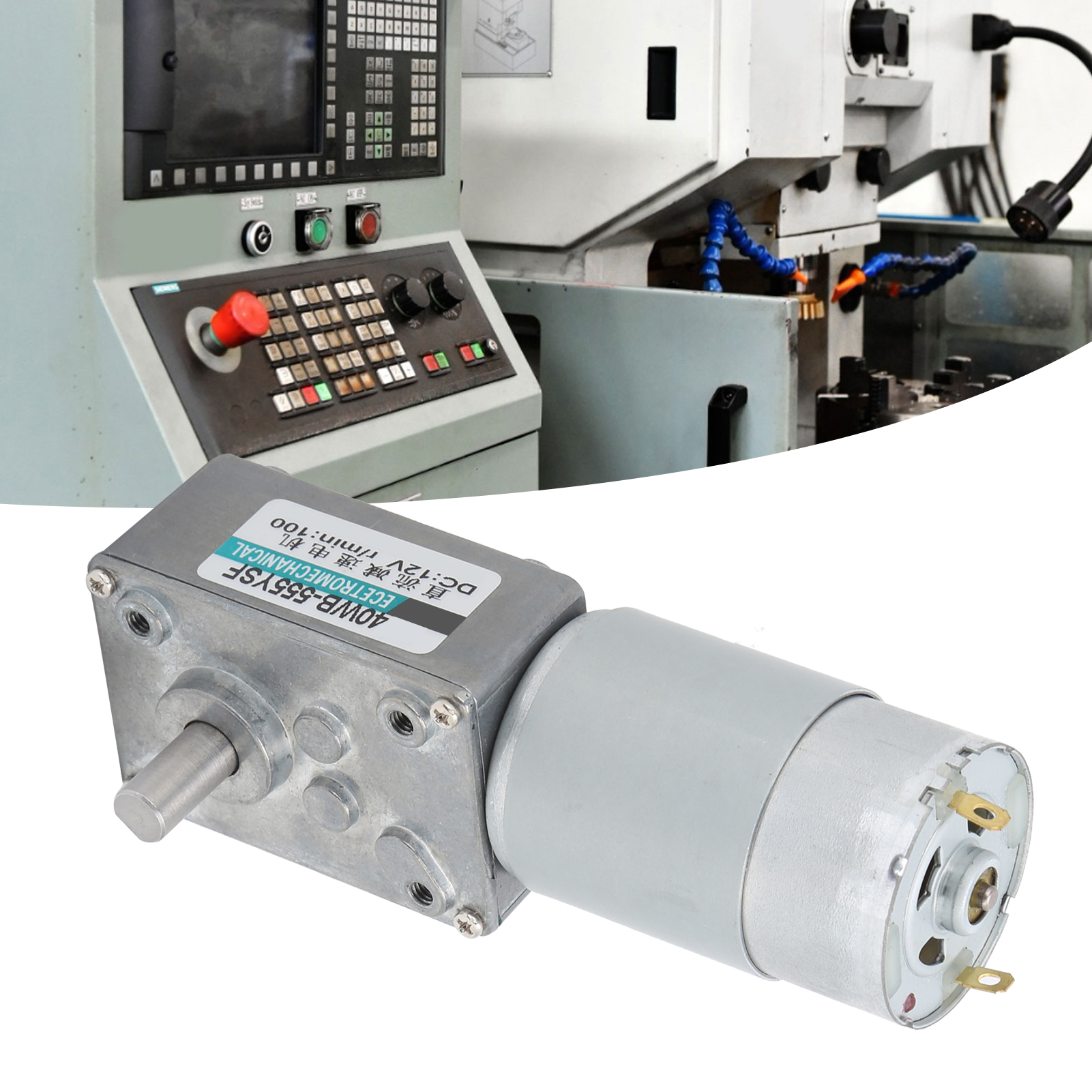 Xd40wb-555ysf Schneckengetriebemotor, Drehmomentstarker Gleichstrommotor Mit Drehzahlregelung, Bidirektionaler Miniaturmotor Mit Niedriger Drehzahl, 12 V Dc, 100 U/min