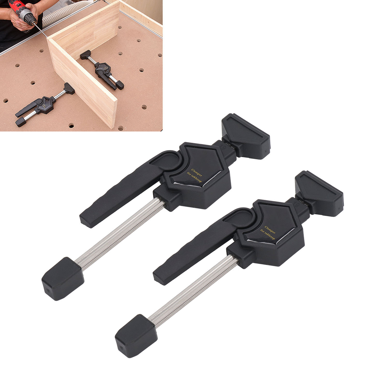 Set Mit 2 Holzbearbeitungsklemmen, Schnellspannklemmen Für Büros, 19 Mm