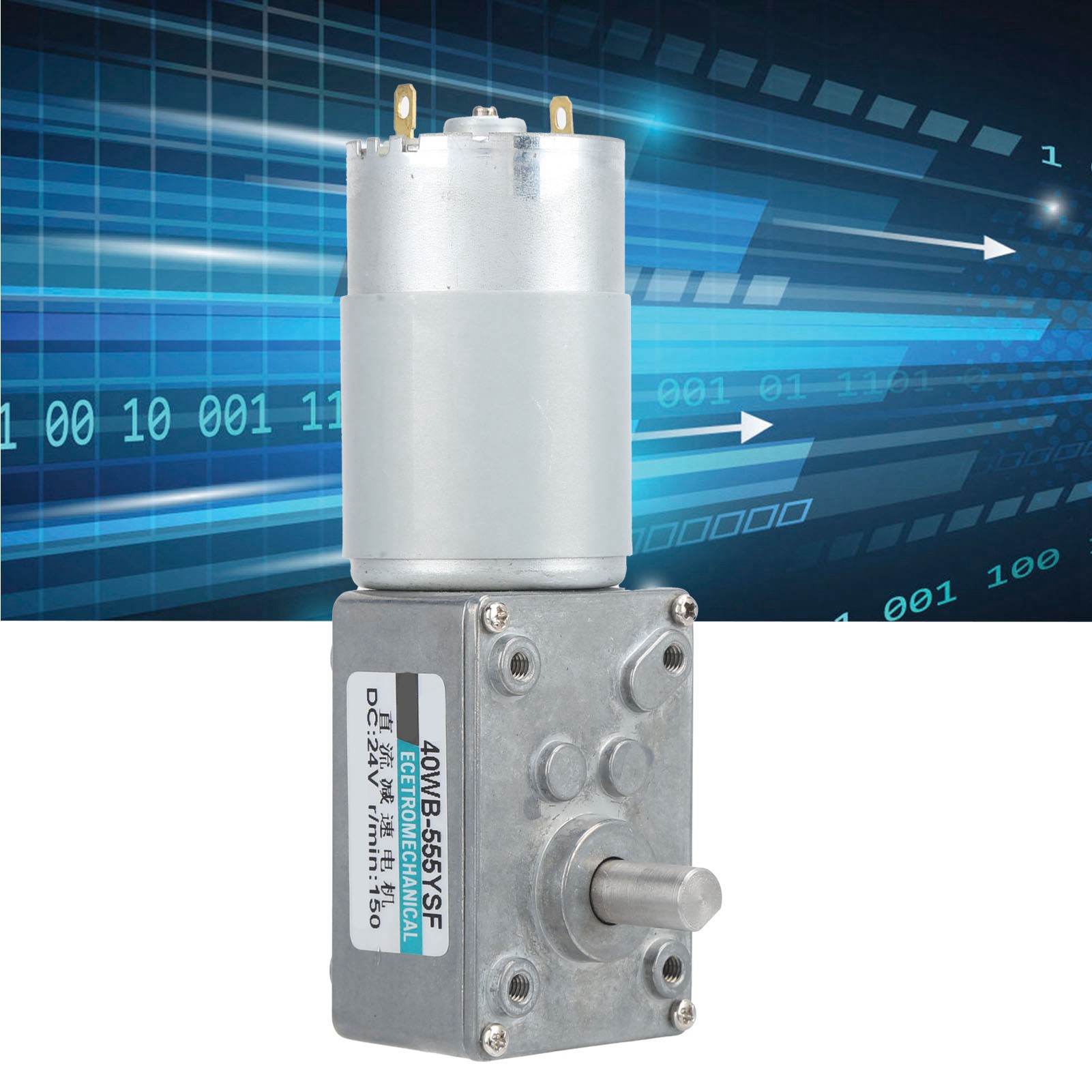 Xd40wb-555ysf Schneckengetriebemotor, Drehmomentstarker, Drehzahlgeregelter Gleichstrommotor, Bidirektionaler Mikromotor Mit Niedriger Drehzahl, 24 V Dc, 150 U/min