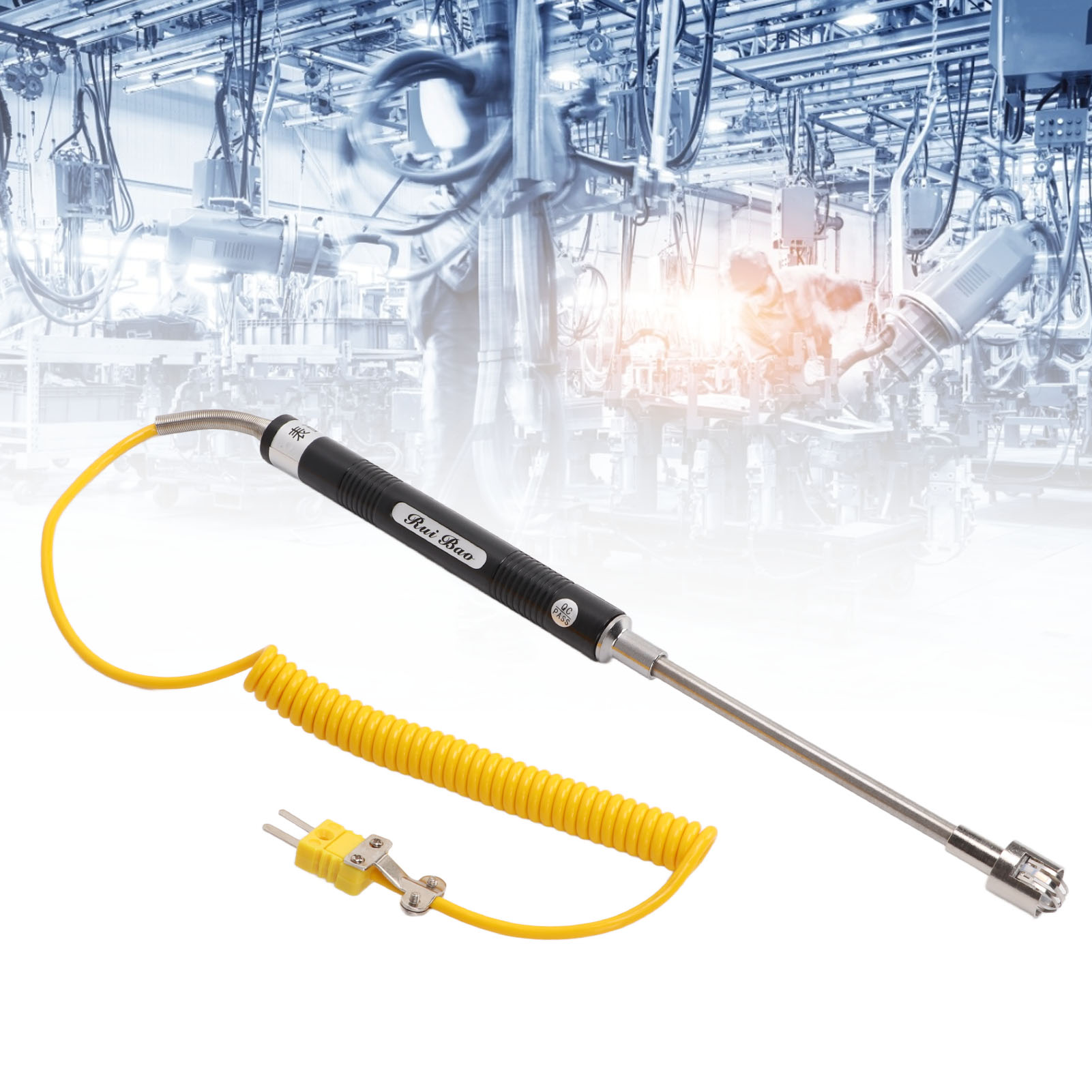 Oberflächenthermoelement, Thermoelement-temperaturfühler Typ K, Oberflächentemperaturmessstab, Oberflächenthermoelement Mit Geradem Griff