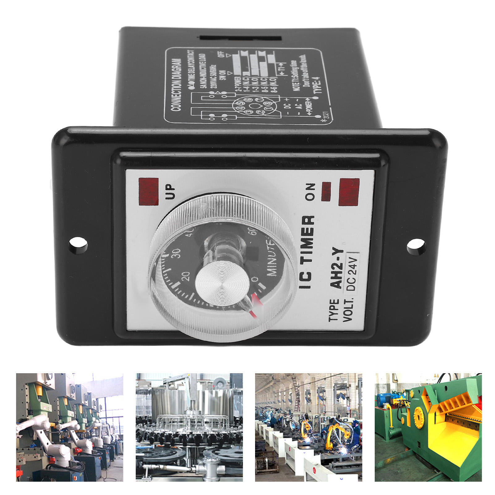Jyio/匠意源 Ah2-y 60m Miniatur-zeiger-zeitregler Mit Timer (8 Pins, 24 V Dc)