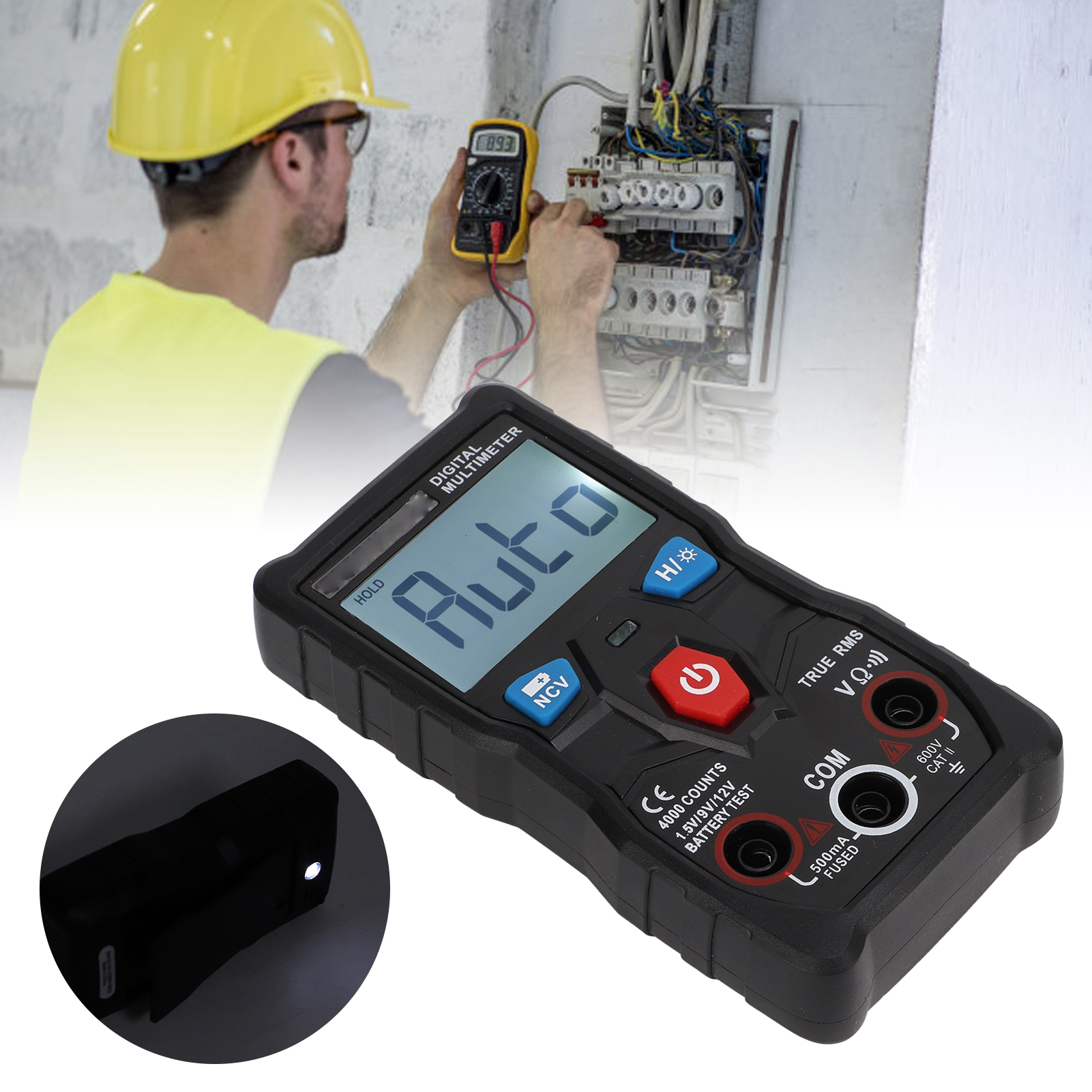 Batterietest-multimeter, Digitalmultimeter, Vollautomatischer Intelligenter Bereichstester, Universelles Digitalmultimeter Für Elektrische Geräte
