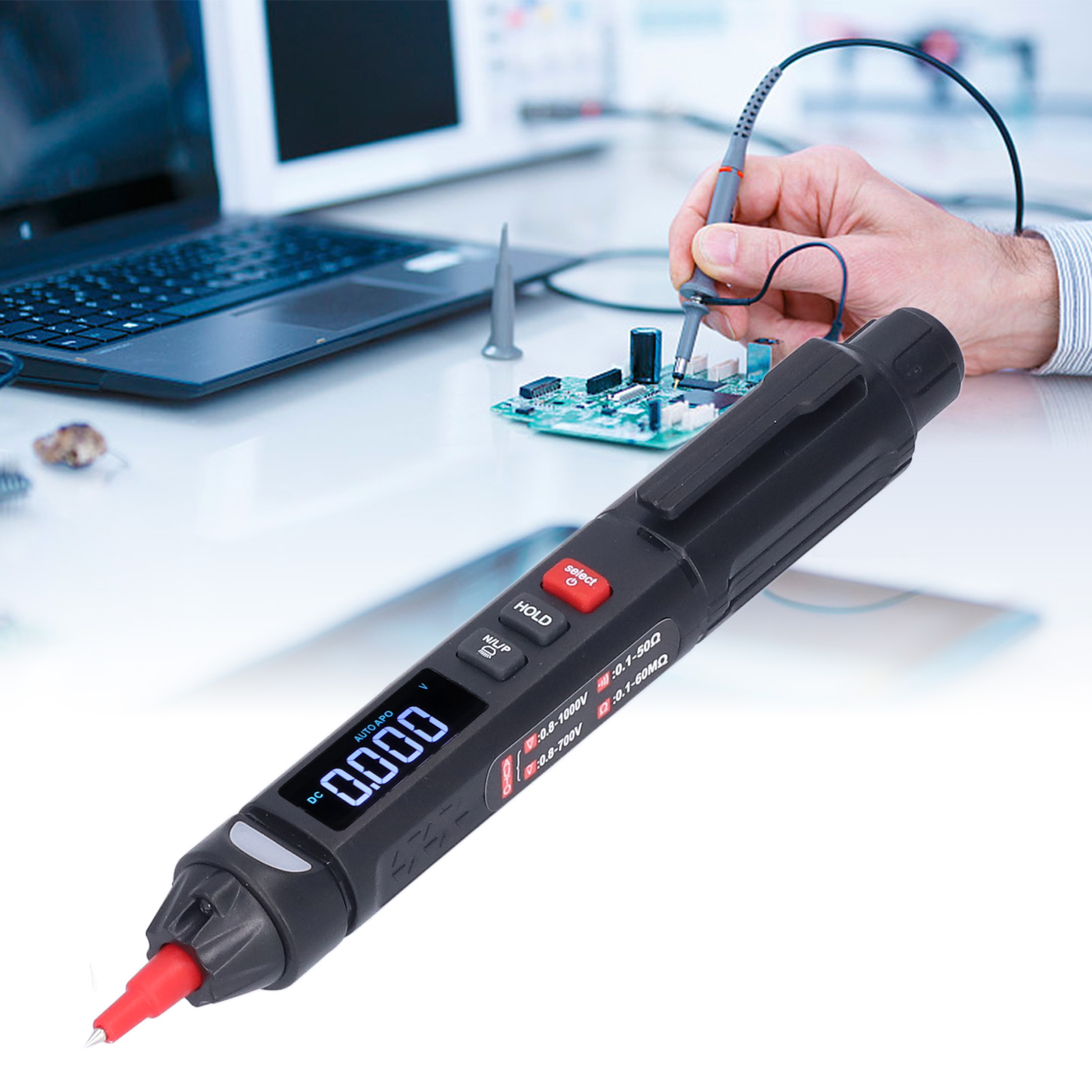 Nf-5310b Stiftmultimeter, Digital, Vollintelligent, Hitzebeständig, Elektrikermultimeter, Automatische Bereichswahl, Kompakte Größe