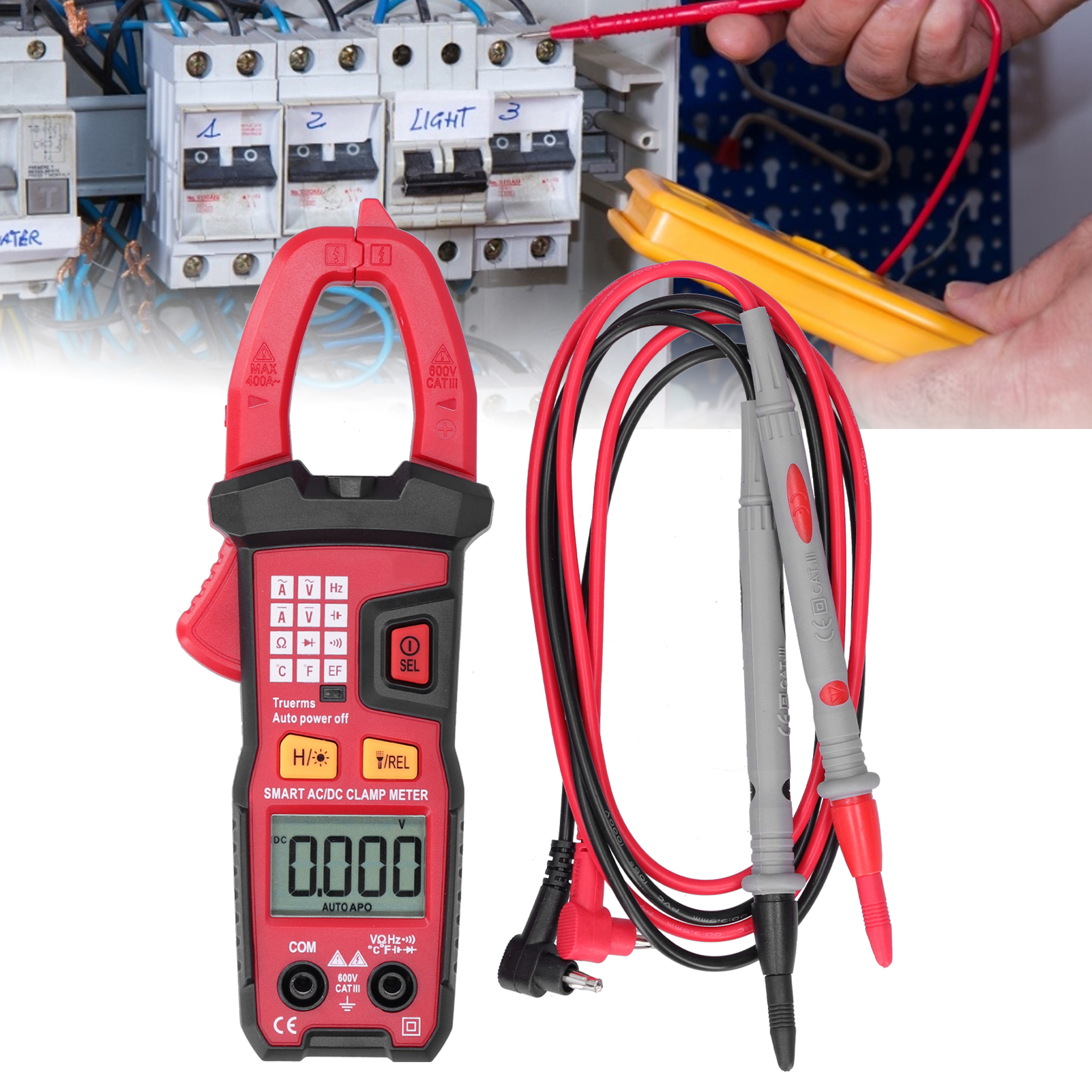 Das Intelligente Zangenmultimeter Ua666d Kann Gleichstrom Messen Und Spannung, Widerstand Und Kapazität Automatisch Erkennen.