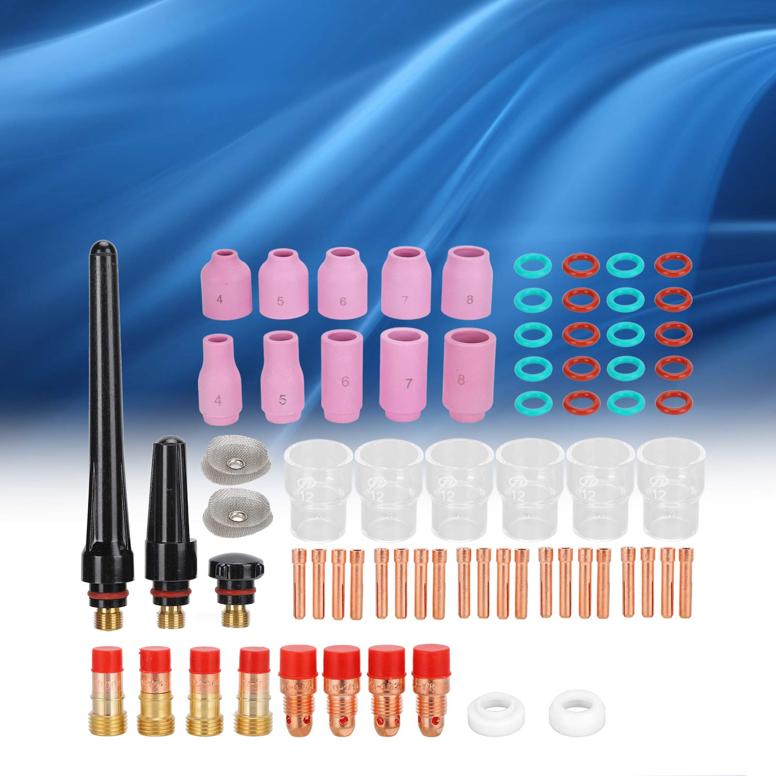 Set Mit 71 Zubehörteilen Für Wp-17/18/26 Wig-schweißbrenner