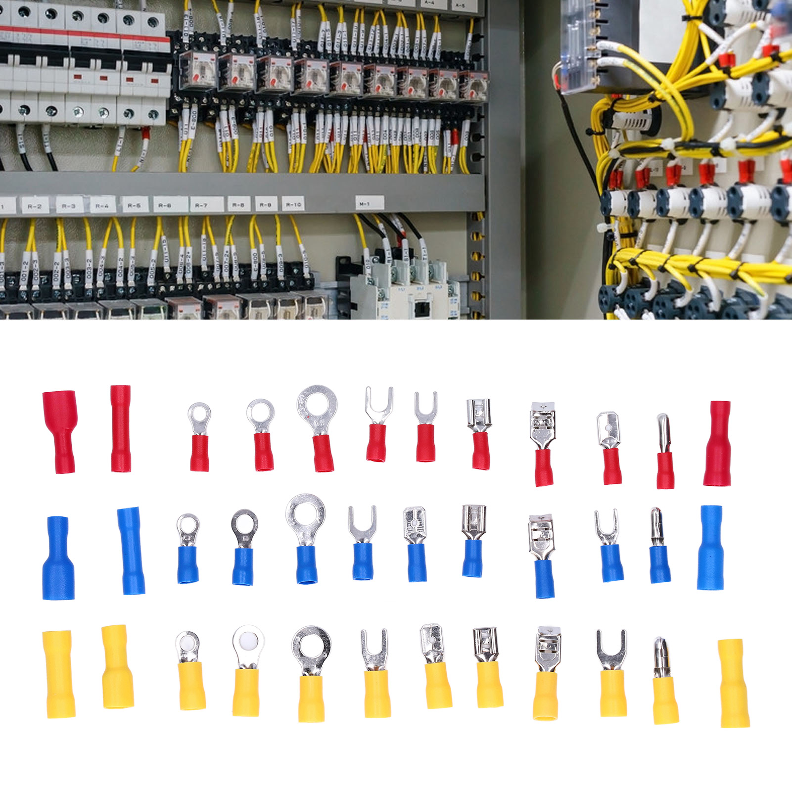 Steckverbinder-klassifizierungsset: Satz Mit 540 Gemischten, Isolierten Schnellkupplungs-elektrosteckverbindern Der Größen 22-16/16-14/12-10 Awg