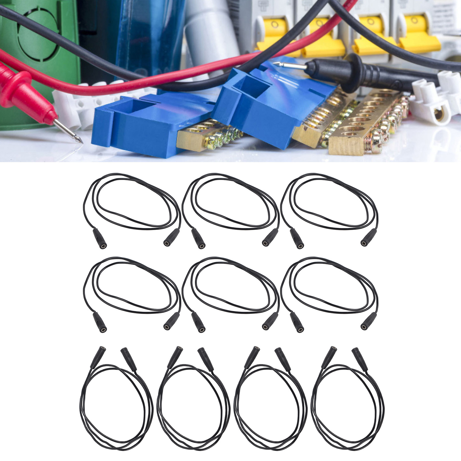 J.70029 4mm Bananenstecker-verlängerungskabel (weiblich Auf Weiblich), 0,75mm², Verkauft In 10er-packs, Schwarz.