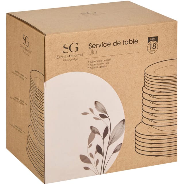 Geschirrset Lila 18Stk Sg Secret De Gourmet