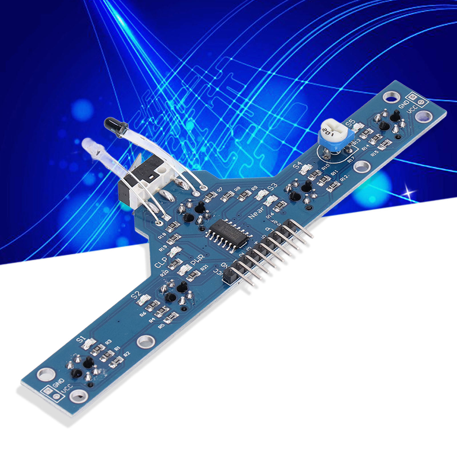 Fünfkanal-tracking-sensormodul, Fünfkanal-linienverfolgungsmodul, Hindernisvermeidungs-sensormodul Mit Fünf Hauptfunktionen, Verwendet In Intelligenten Automobilrobotern.