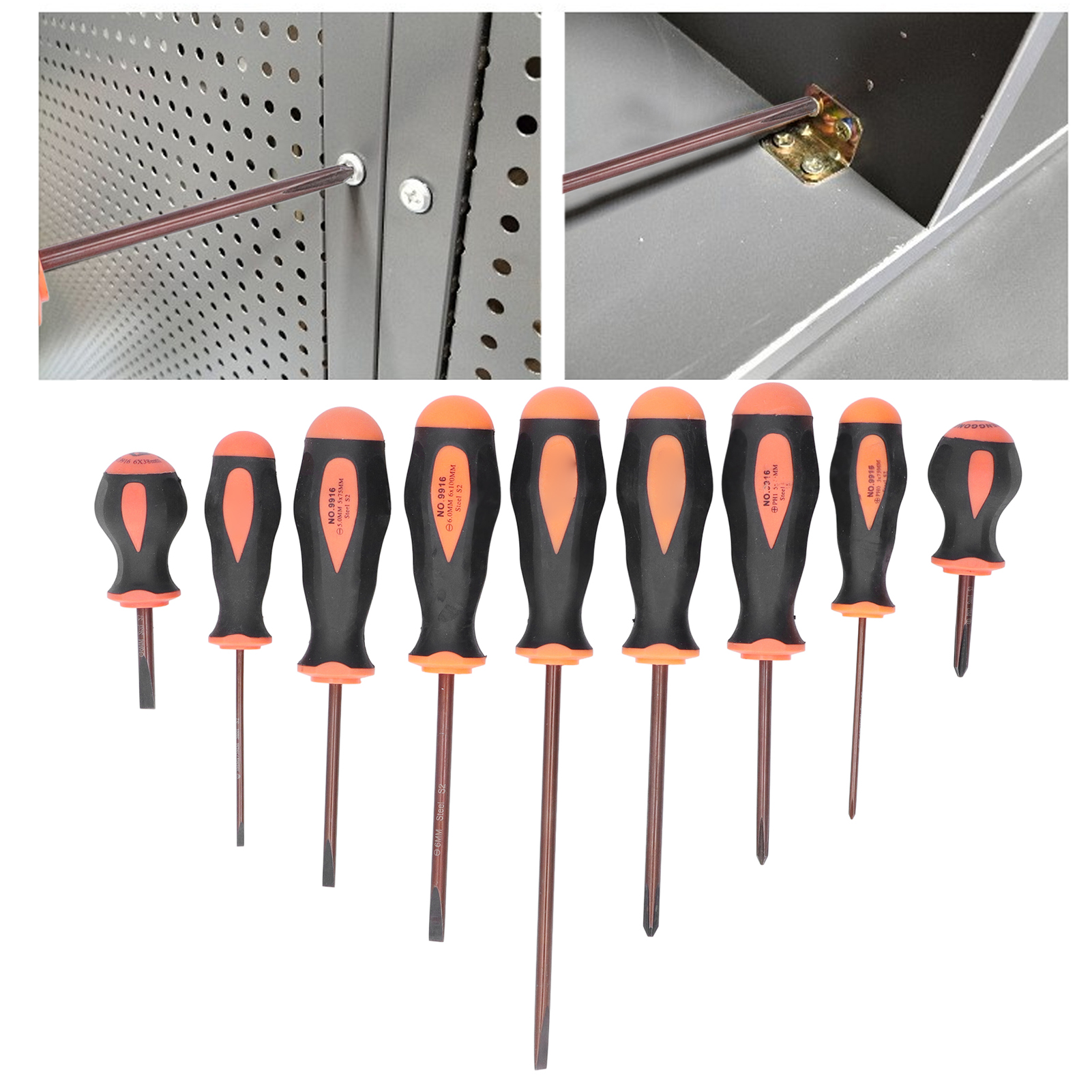 Set Mit 9 Präzisions-magnetschraubendrehern, Bestehend Aus 5 Schlitz- Und 4 Kreuzschlitzschraubendrehern. Professionelles Schraubendreher-set Für Reparaturen. Inklusive Aufbewahrungstasche.
