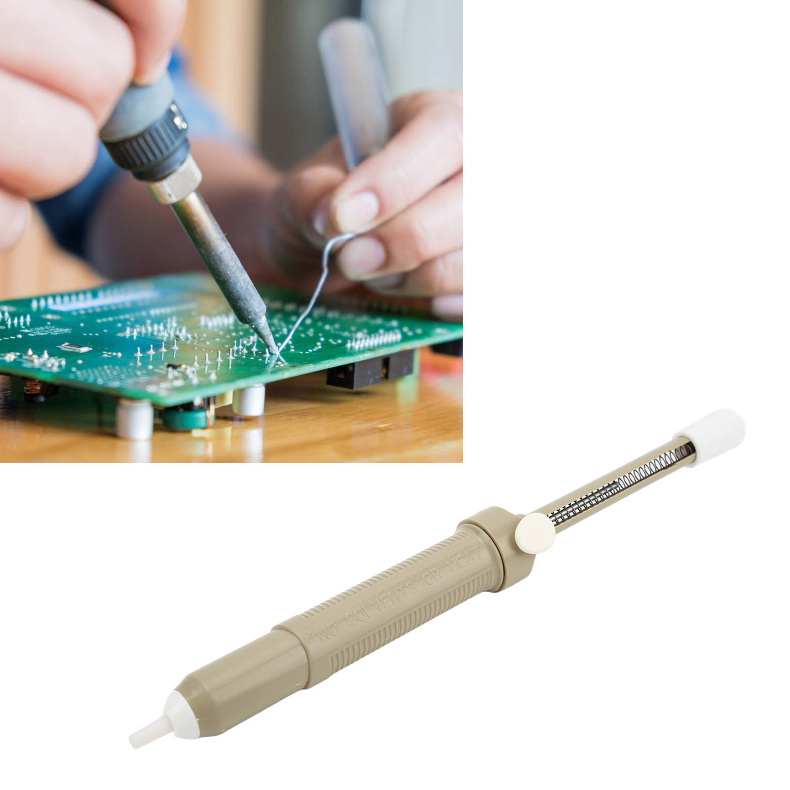 Best/best-108 Entlötpumpe, Manueller Entlötstab, Elektronisches Lötflussmittel, Grauer Entlötstift Zum Entfernen Von Lötstellen