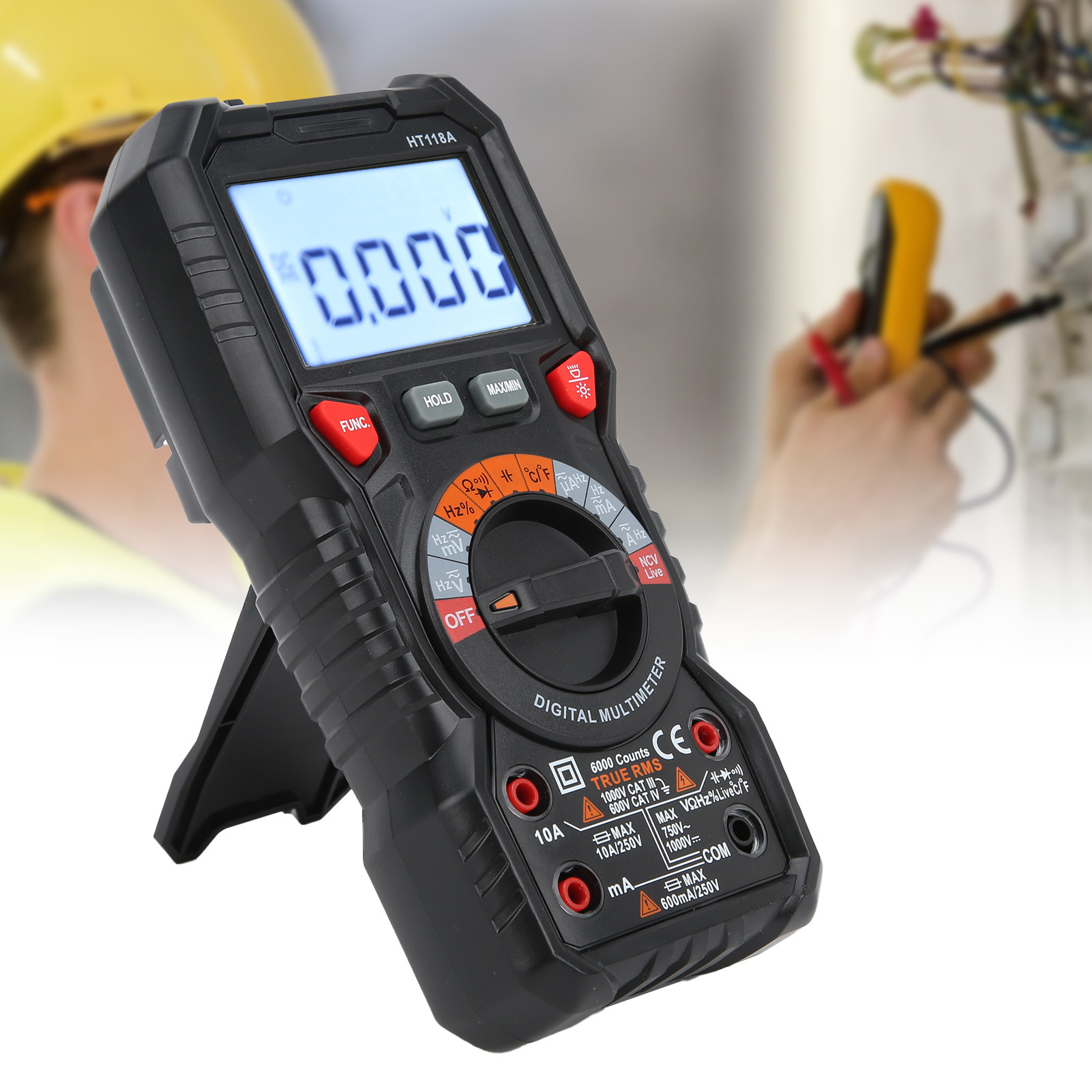 Ht118a Digitalmultimeter, Automatische Bereichswahl, Multifunktionales Digitalmultimeter Für Elektrische Reparaturen