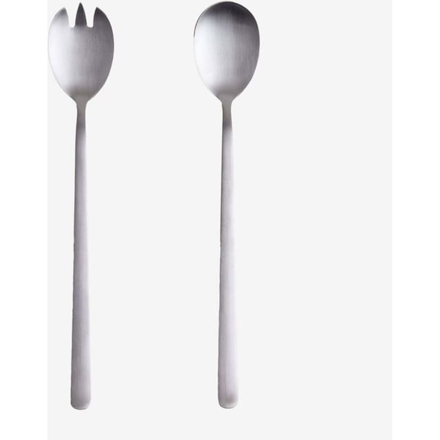 Sklum - Salatbesteck aus Edelstahl, 2-teilig, Sornia Grau Chrom