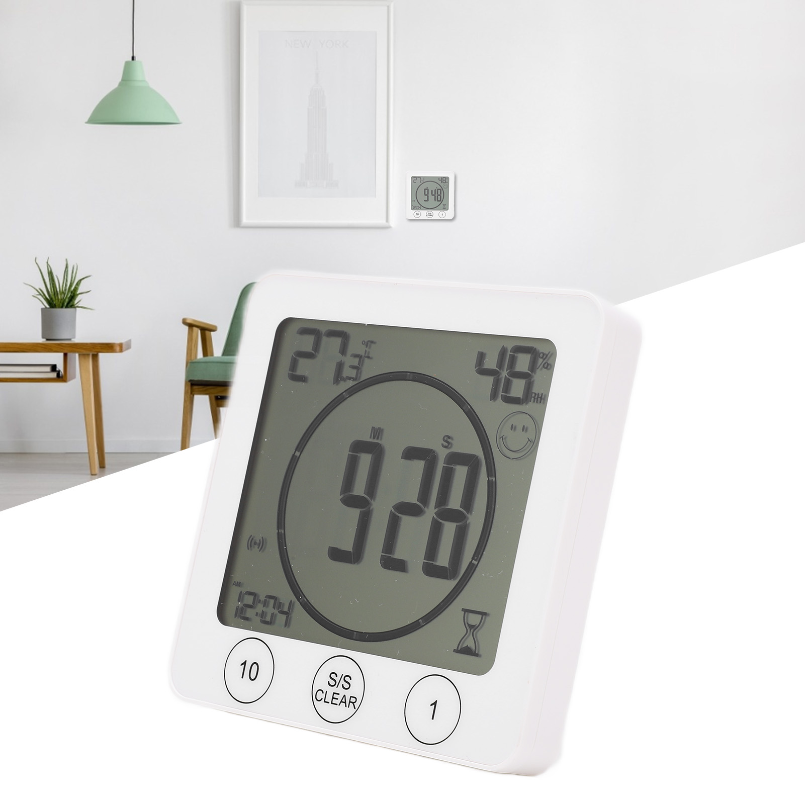 Timer, Temperatur- Und Feuchtigkeitsmessgerät, Gerät Zur Überwachung Und Prüfung Von Raumtemperatur Und Luftfeuchtigkeit
