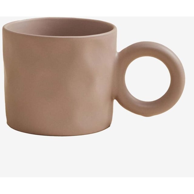 Sklum - 2er-Pack Kaffeetassen aus New Bone China 30 cl Guisla Hellbraun nude