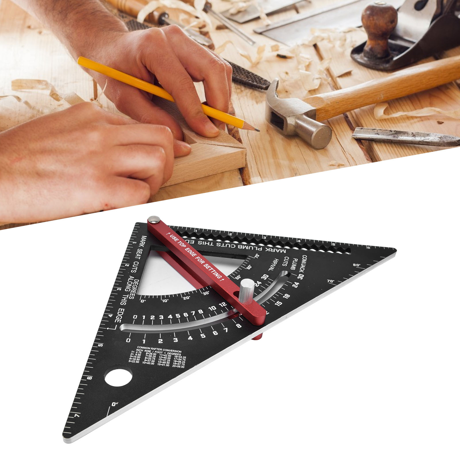 Schiebewinkel Aus Aluminiumlegierung, Messlineal Für Die Holzbearbeitung