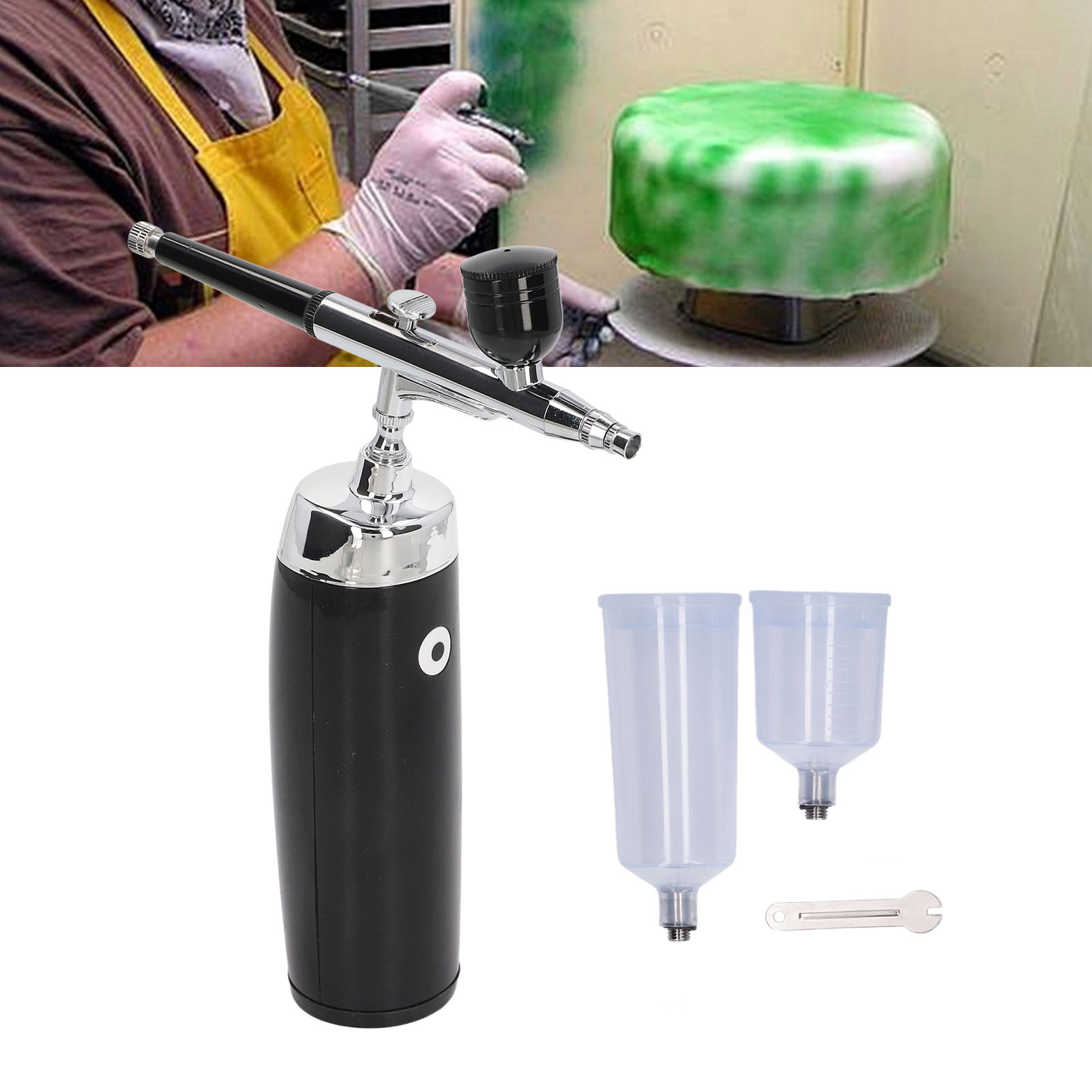 Wiederaufladbare Usb-luftpumpe Für Reparaturen, Lackierungen, Modellbau, Airbrush-sets (schwarz)