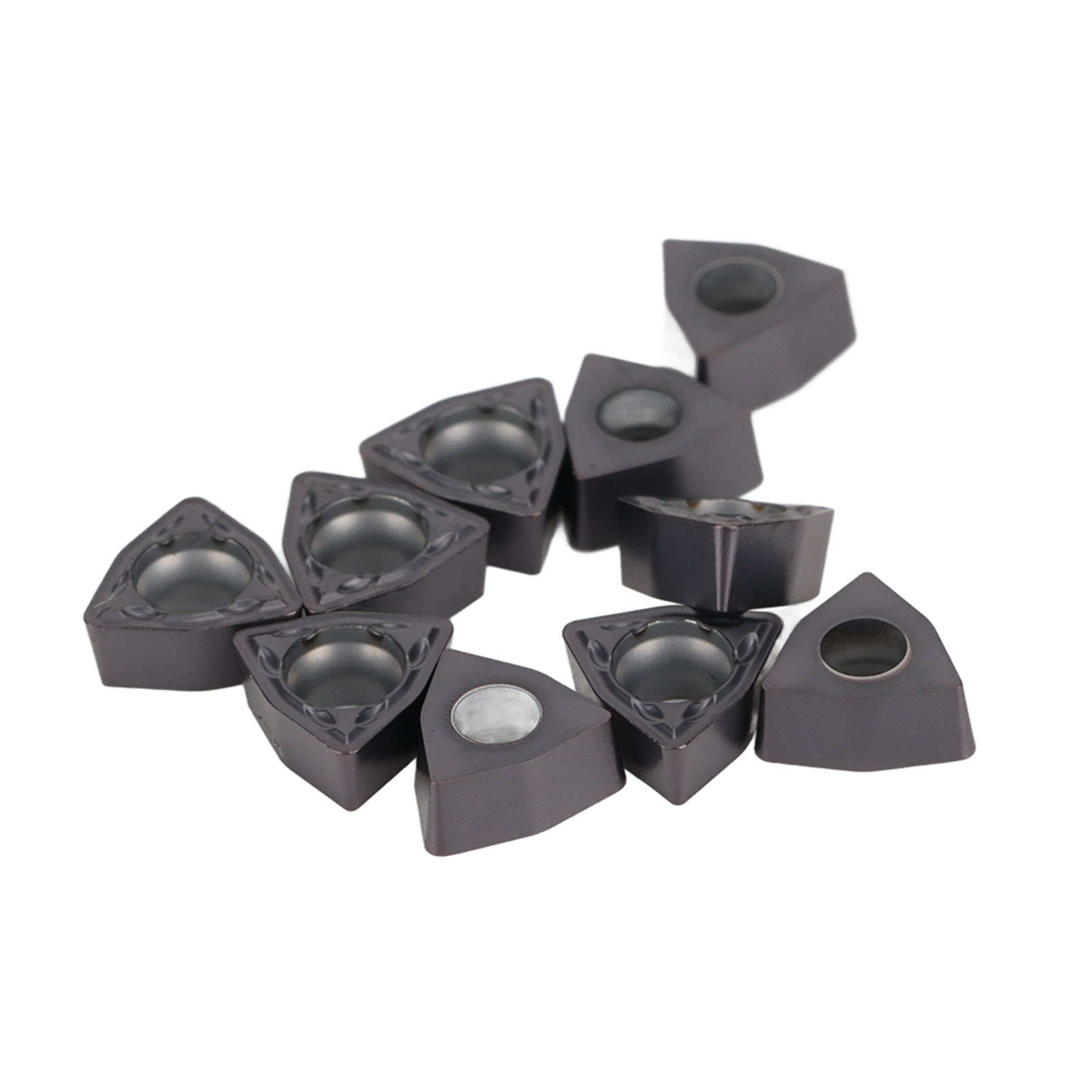 10 Cnc-dreheinsätze, Schneidwerkzeuge, U-bohrer, Schwarz Beschichtete Hartmetall-cnc-einsätze Wcmt020104dg