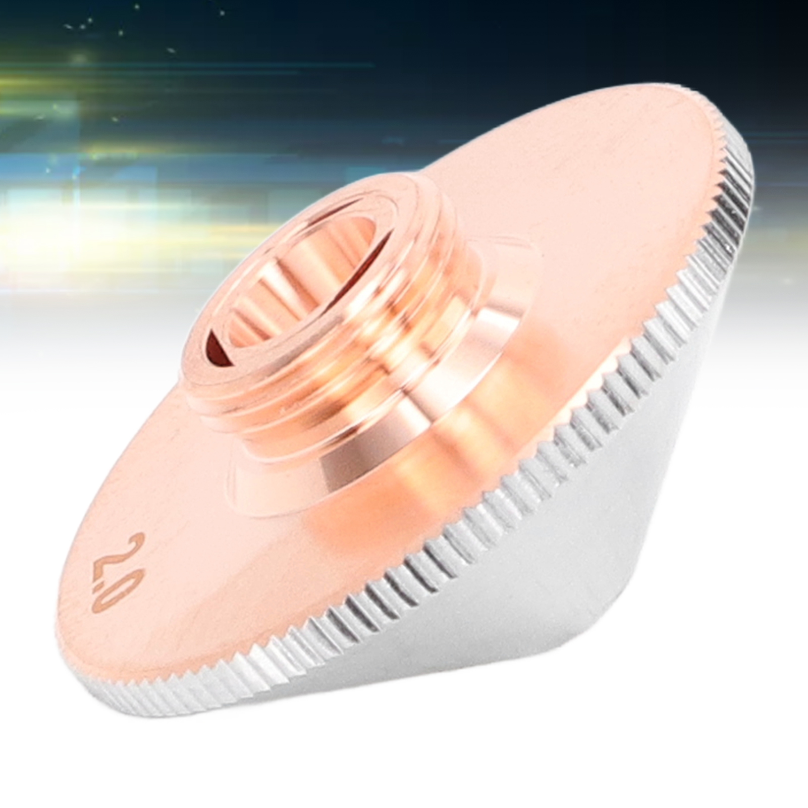 Doppellagige Faseroptische Schneiddüse, Kupferchromgeschweißte Schneiddüse, Laserdüse, Schneiddüse Für Lasermaschinen, Düsendurchmesser 2,0 Mm.