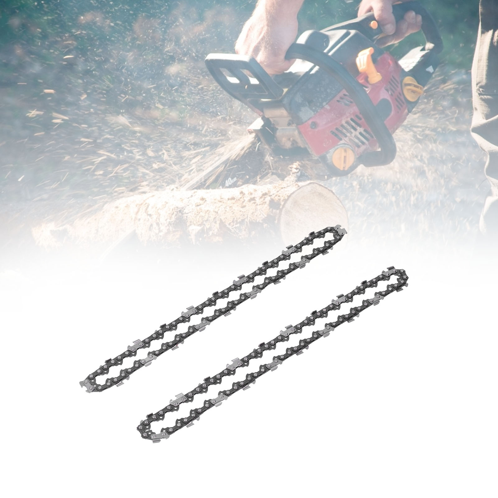 2 Kettensägenketten 3/8" 40 62dl, Kettensägenblatt 10" 40 Segmente