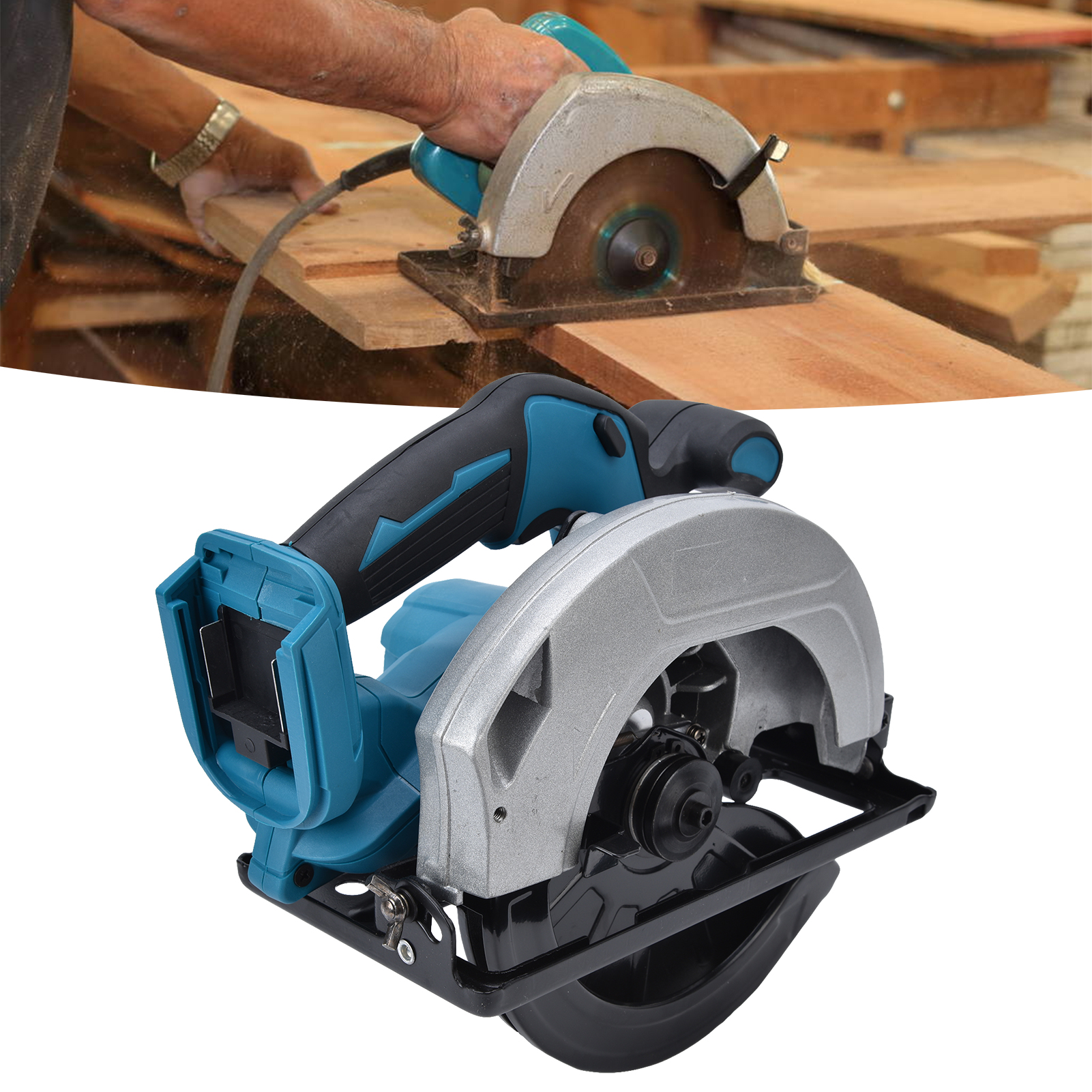 7-1/4 Zoll Lithium-ionen-kreissäge, Haushaltsholzsäge, Tragbare Säge, Kompatibel Mit Makita Elektrowerkzeugakkus.
