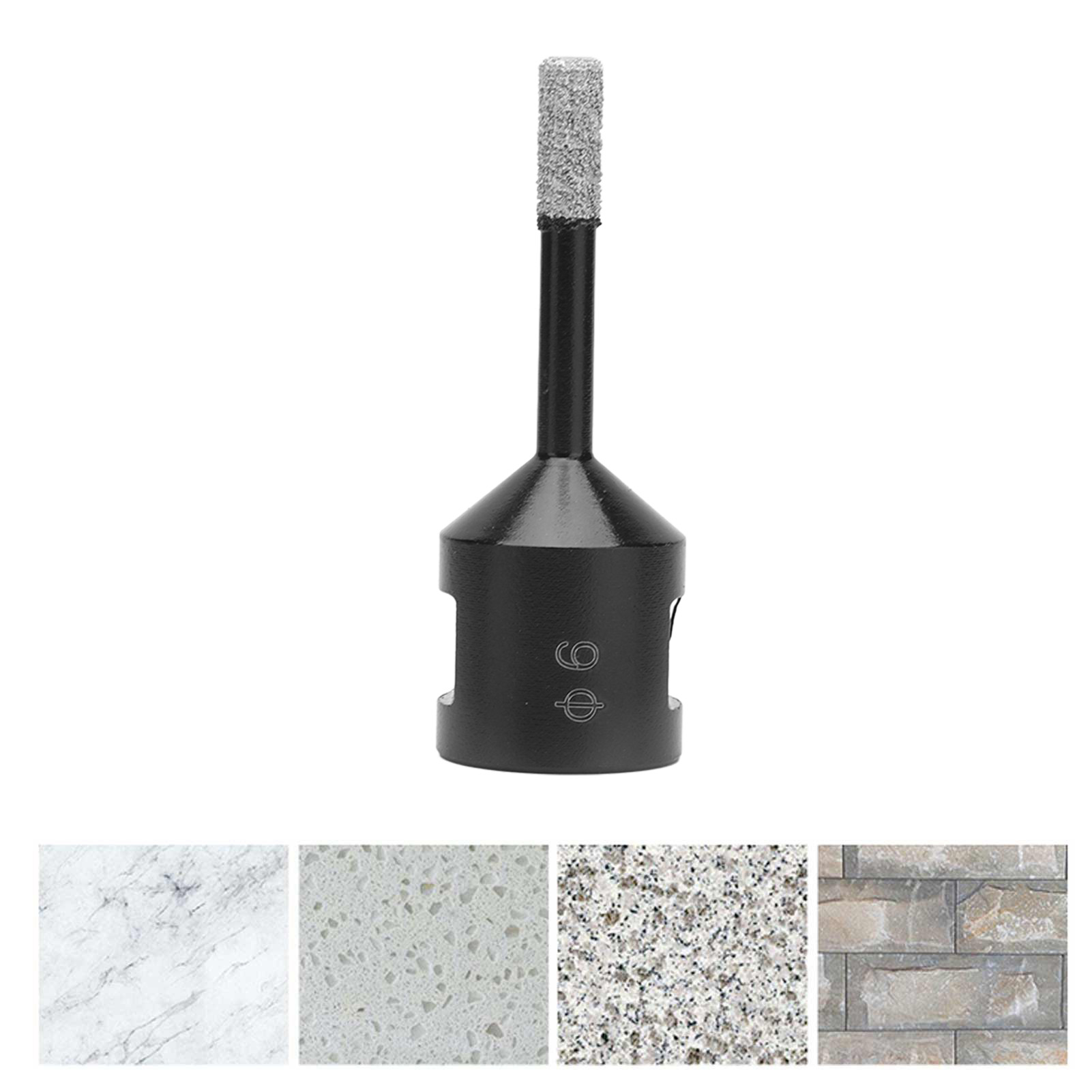 M14-vakuumgelöteter Diamantbohrer Zum Aufbohren Von Löchern In Marmor, Schwarz, 6 Mm