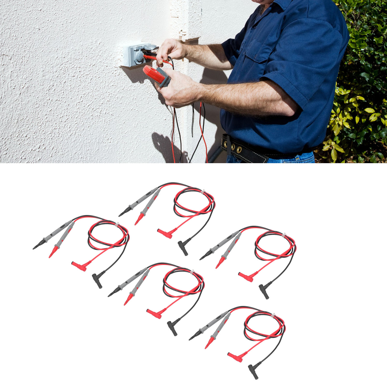 Fünf Sets Zusammen Verkauft, Universelles Digitales Multimeter-prüfspitzenkabel, 1000v 20a, Vergoldete Prüfspitze, Hc136-t.
