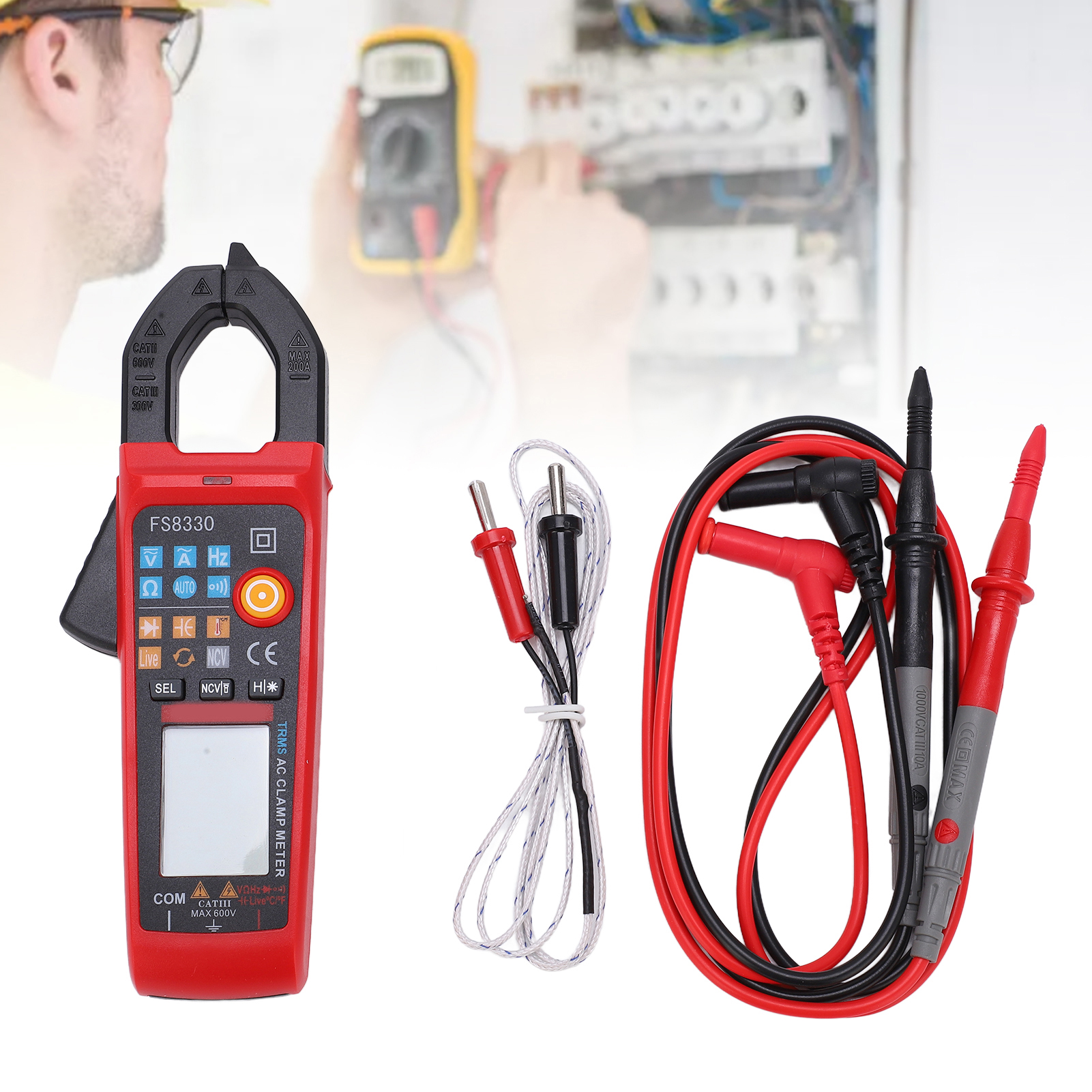 Fs8330 Zangenmultimeter, Reparaturmultimeter Für Elektriker, Intelligentes Überspannungs-amperemeter