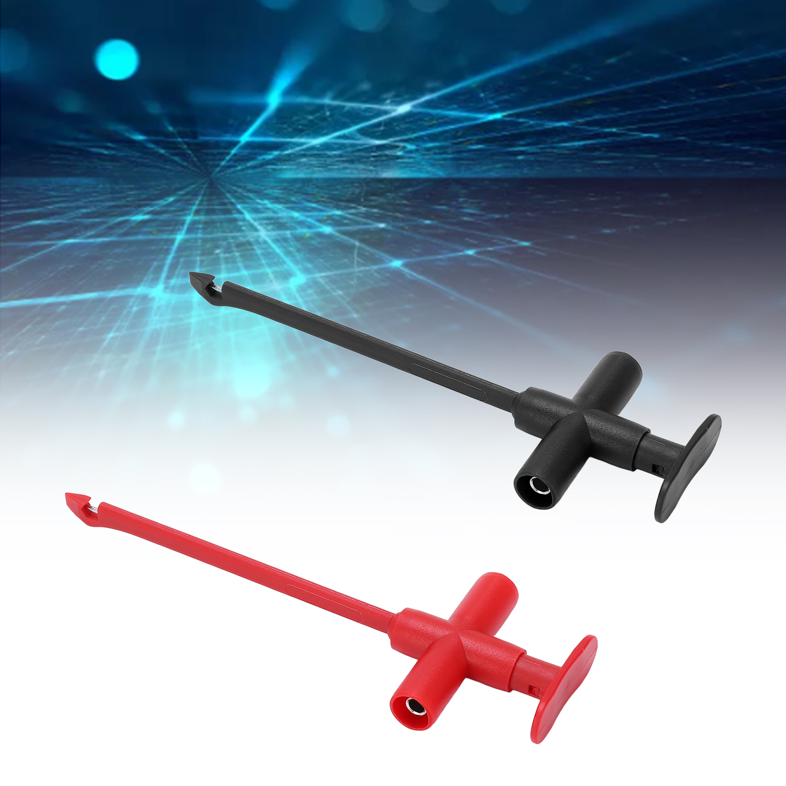 Rot-schwarzes Set Zu Verkaufen: Prüfspitzen, Keine Kabel Zum Durchtrennen, Kfz-prüfhaken J.30022 Mit 4 Mm Bananenstecker, Universelles Prüfspitzen-drahtset.