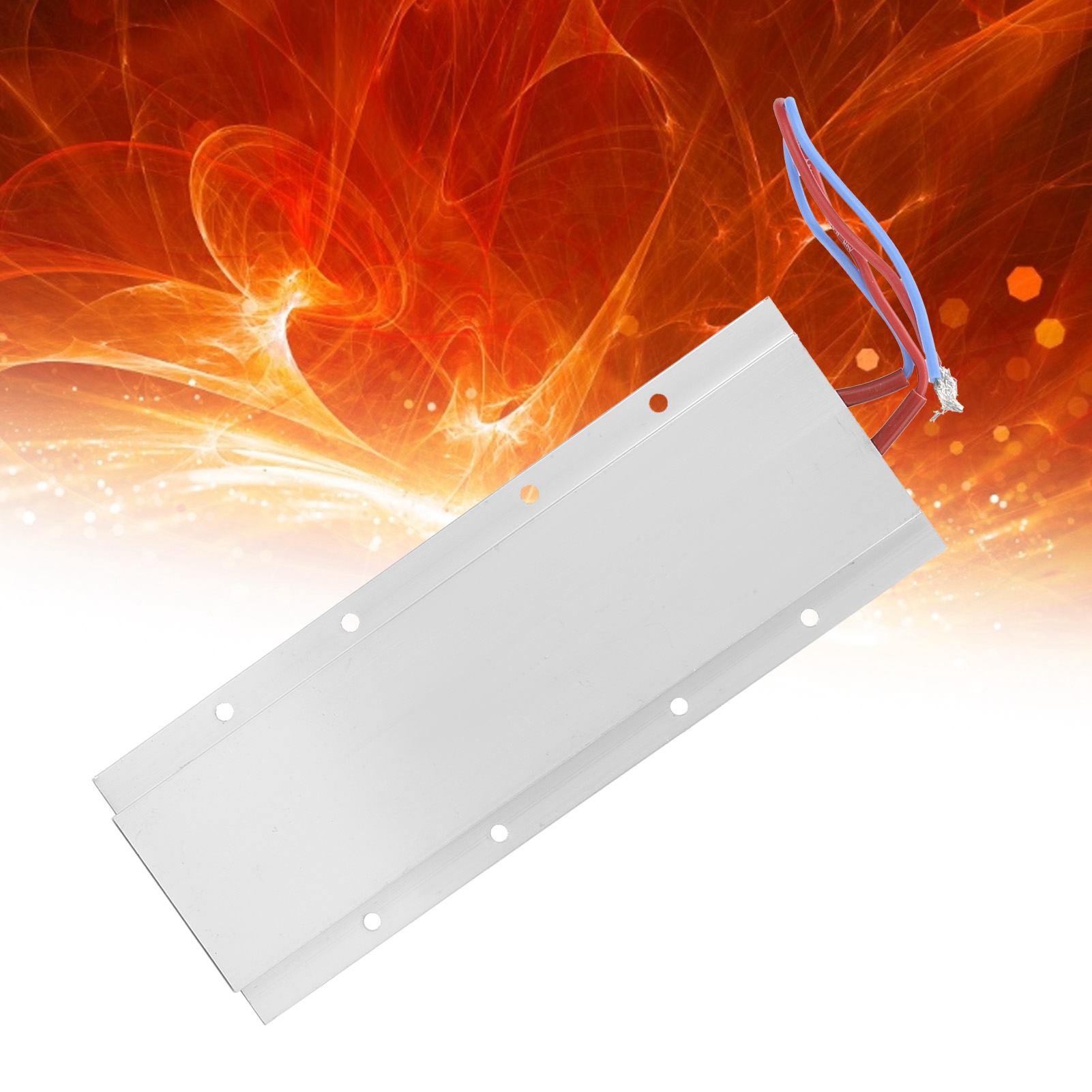 Isolierte Ptc-heizplatte, Aluminiumgehäuse, 170 X 62 X 6 Mm, 220 V Ac, 200 °c