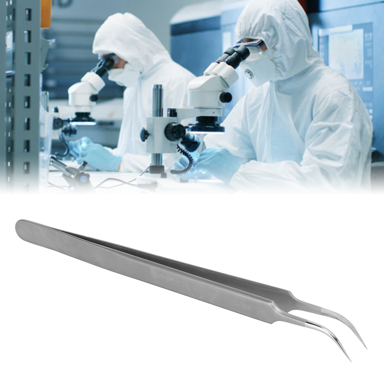 Best Q5 Flying Wire Pinzette, Pinzette Mit Ultrafeiner Spitze, Präzisionspinzette Mit Abgewinkeltem Kopf Für Mikroskope Und Fingerabdruckanalyse