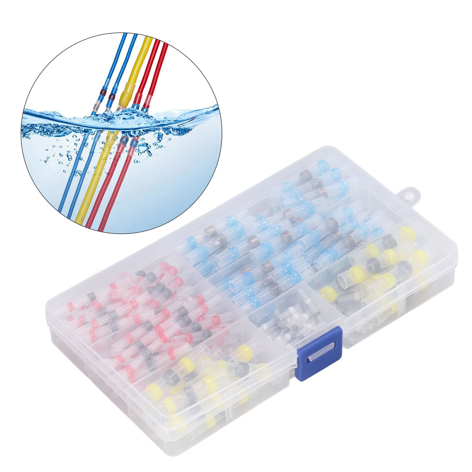 Set Mit 200 Verlöteten Und Wasserdichten Drahtverbindern, Wasserdichten Drahtverbindern, Wärmeschrumpfenden, Verlöteten Und Isolierten Stoßverbindern, Kabelschläuchen Mit Einem Schrumpfverhältnis Von