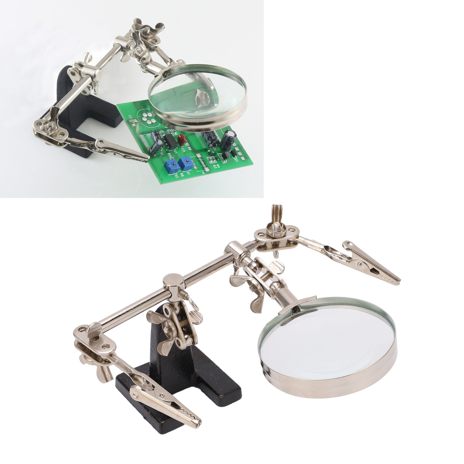 Elektronische Reparaturlupe 168z Mit Befestigungsclip, Tischlupe Und Klemme