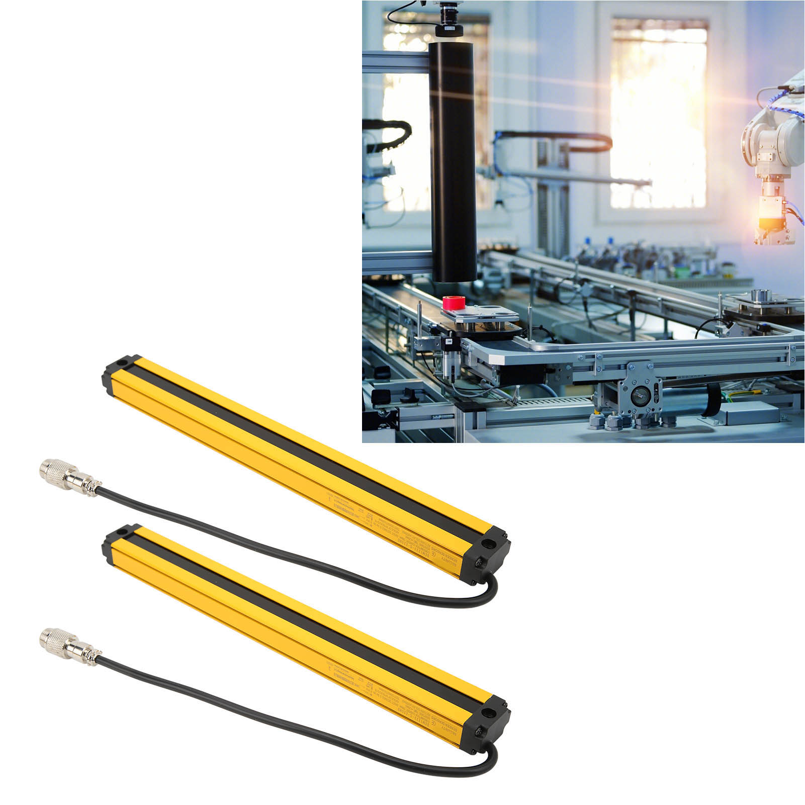 Berm/bem1220-c-220nb Schutzlichtvorhang, Dünner Sicherheitslichtvorhang, Infrarot-durchlichtdetektor, 20 Mm Strahlabstand