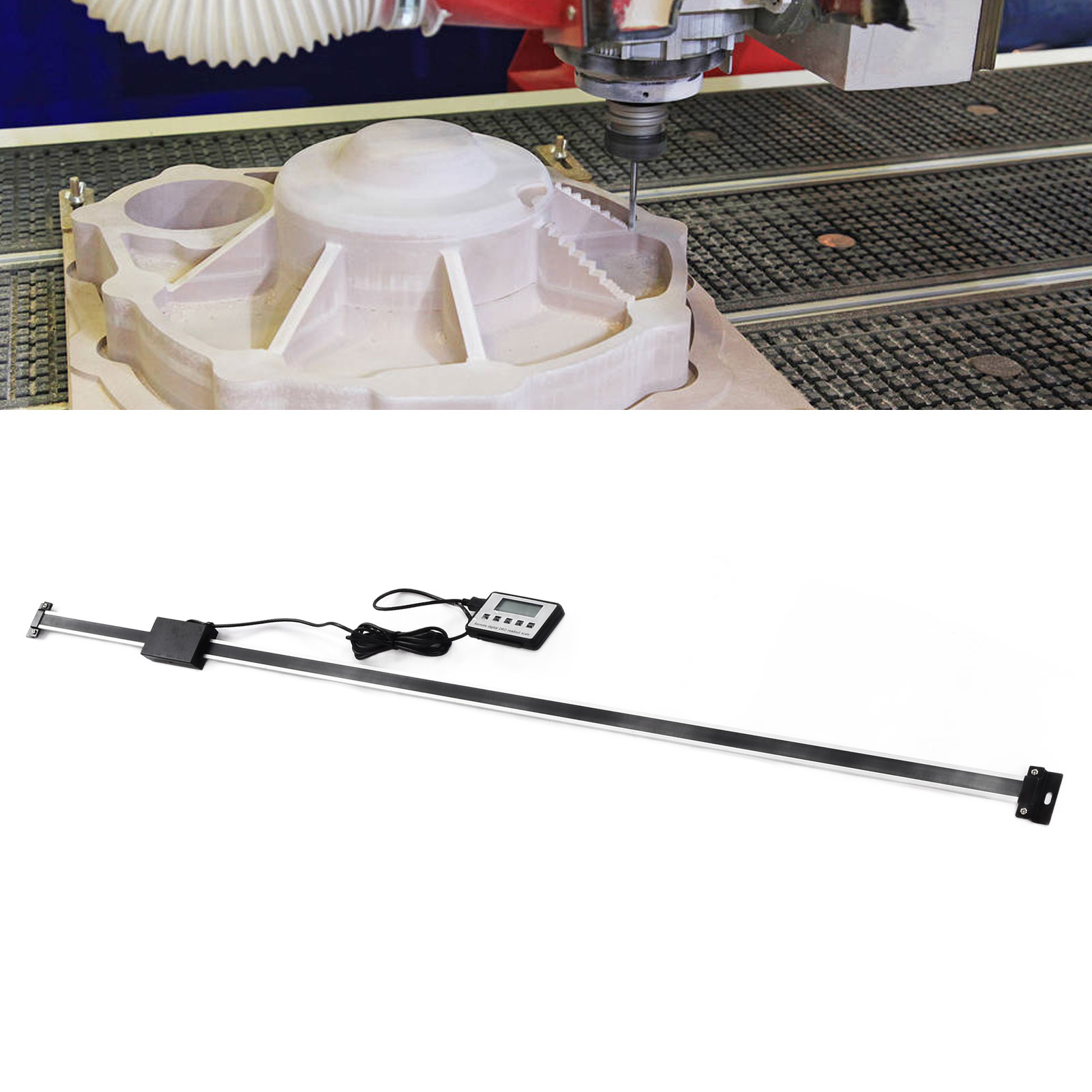 Hebe- Und Graviermaschine Mit Umkehrfunktion, Elektrische Holzfräsmaschine, Holzbearbeitung, Multifunktionales Digitales Lineal (horizontal Und Vertikal), Wegsensor Für Werkzeugmaschinen, 0–1000 Mm Qu