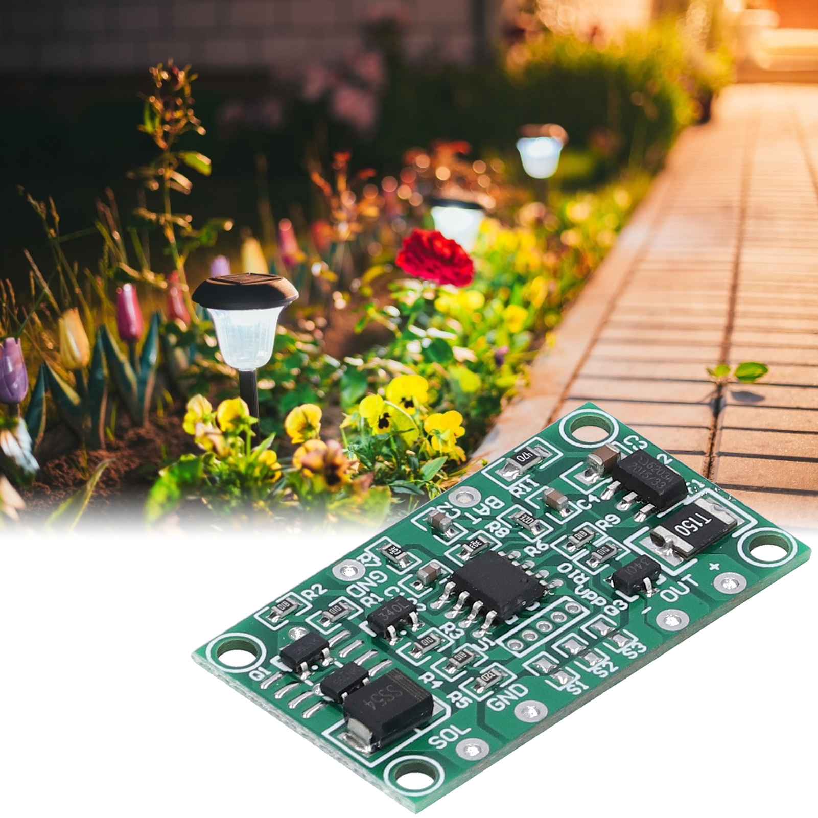 3,7v 3237 Garten-solarlichtregler, 6v/12v Mastmontage-solarlichtregler, Solarlicht-leiterplatte