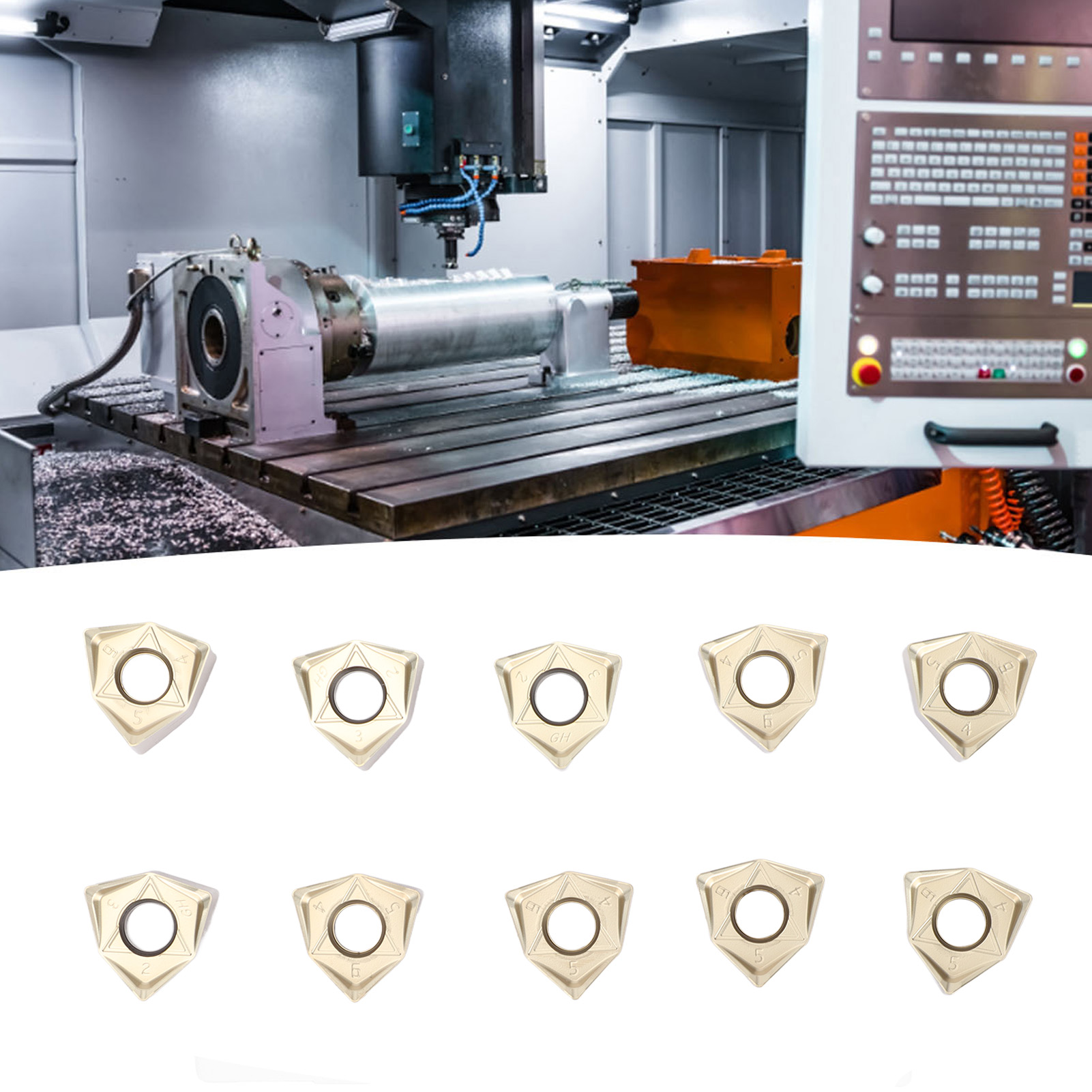 10 Silberbeschichtete Hartmetall-teildreheinsätze Wnmu080608en-gh