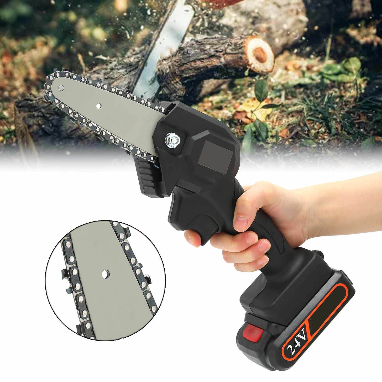 Schwarze, Tragbare Elektrische Astsäge F001, Mini-akku-kettensäge, Mini-kettensäge Für Holzarbeiten Im Garten, Europäischer Standard Ac110-240v