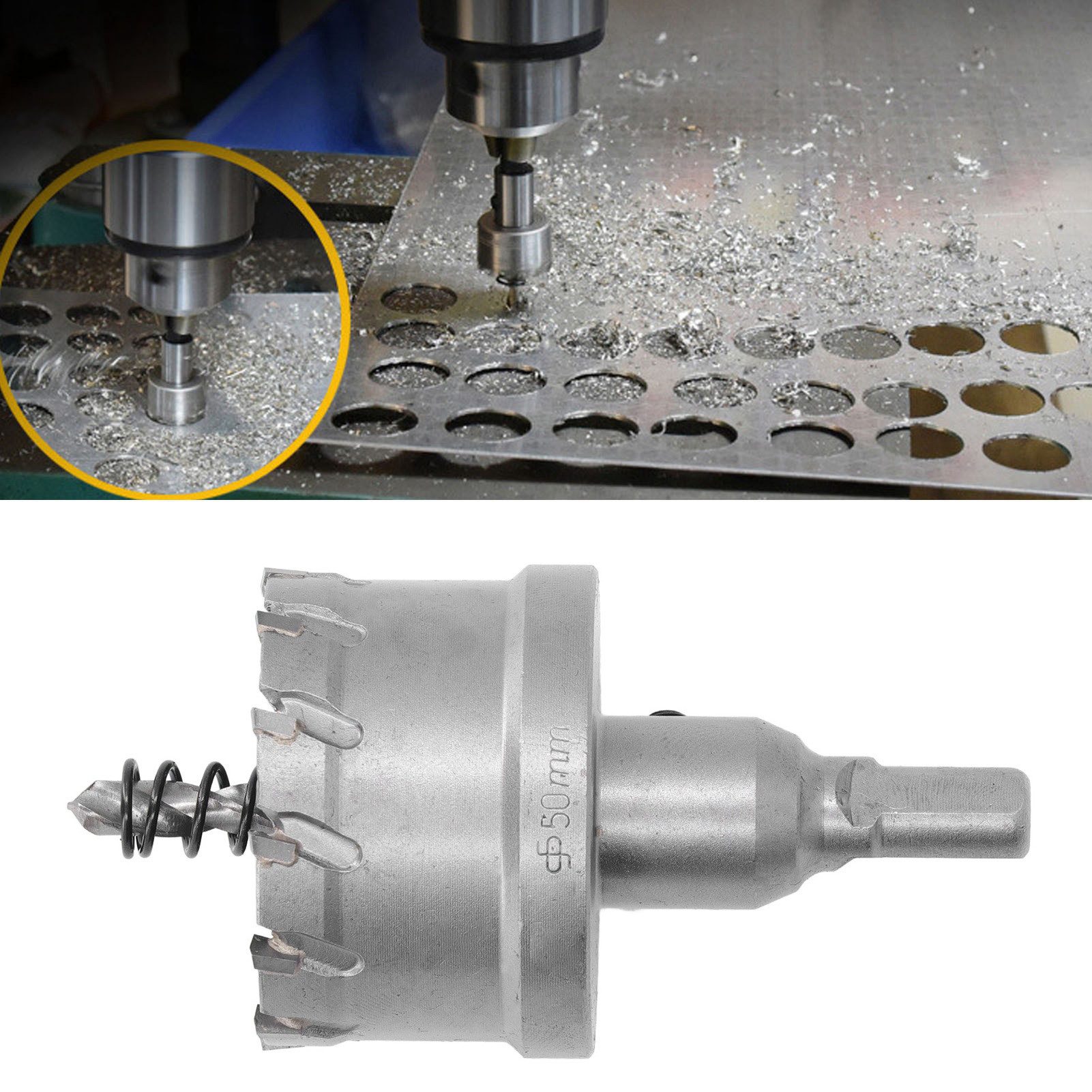 45-55 Mm Hartmetall-lochsägenbohrer (tct) Für Dicke Metalle (50 Mm)