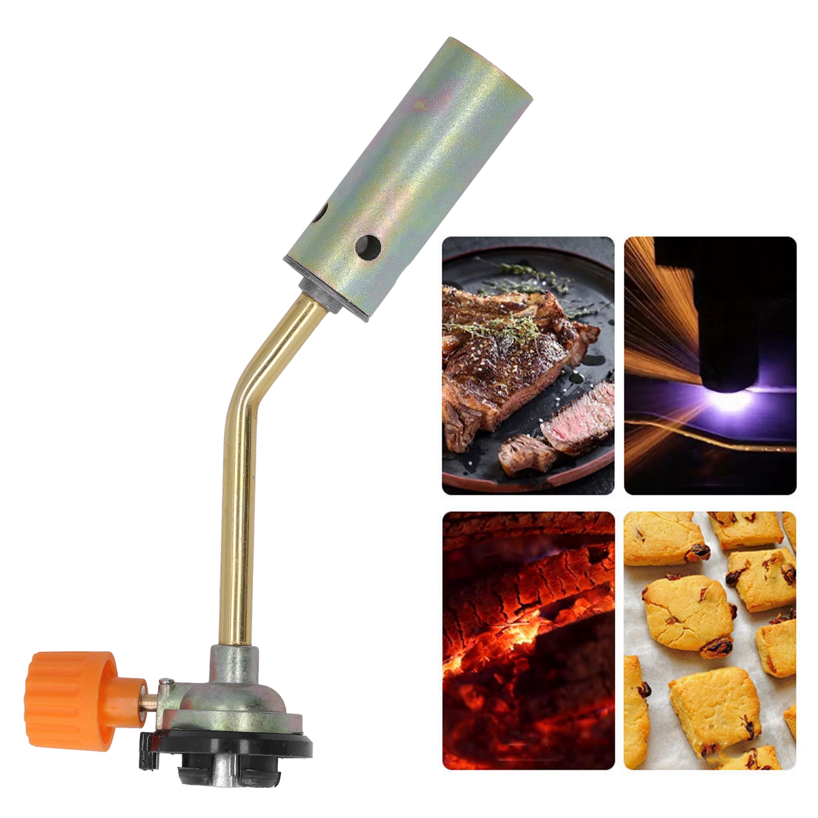 Farbpistole Mit Großer Düse Aus Eisenrohr, Kleiner Schweißbrenner, Grillanzünder Für Den Außenbereich Mit Einstellbarer Flammenintensität